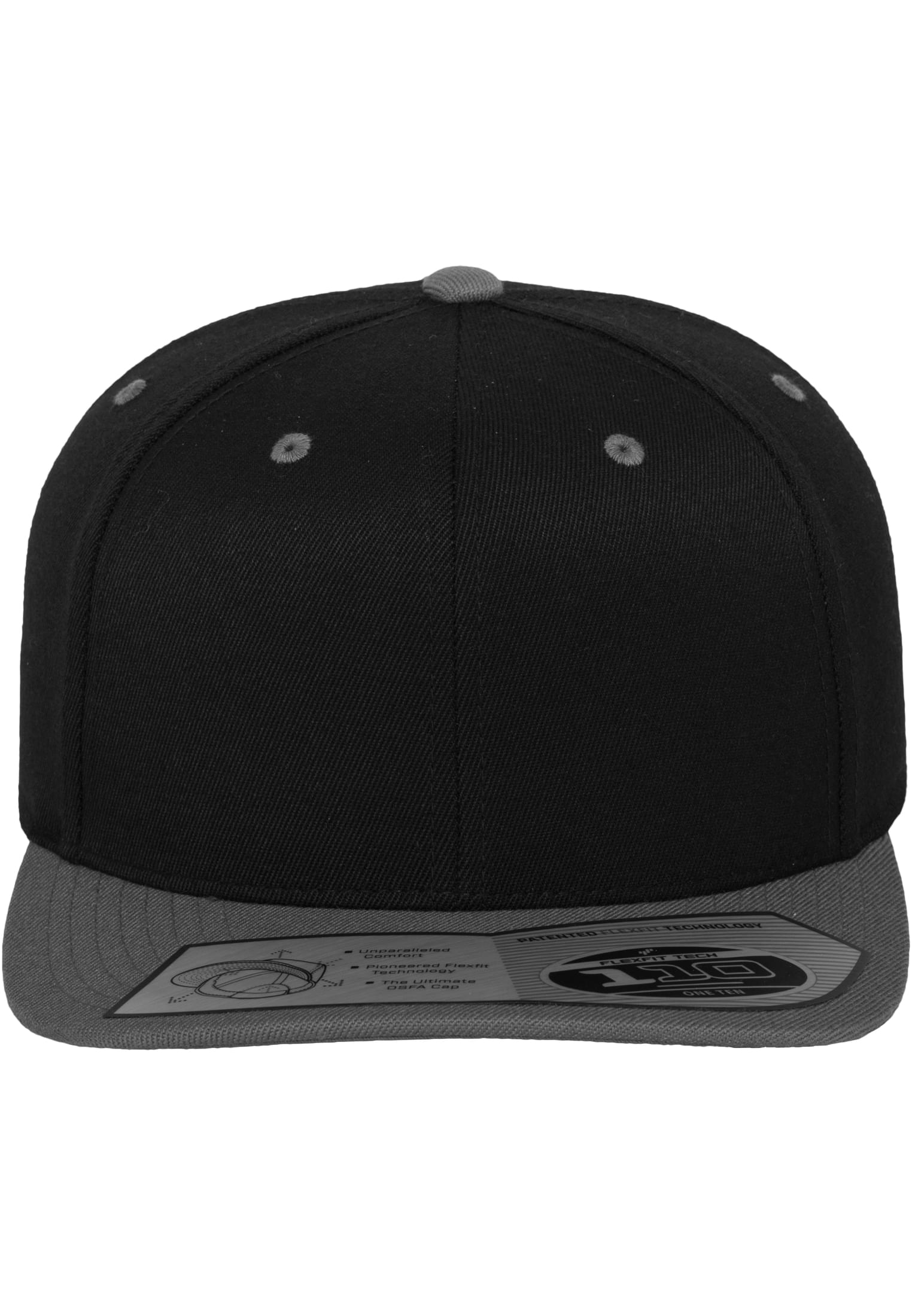 110 Fitted Snapback blk/gry | blk/gry