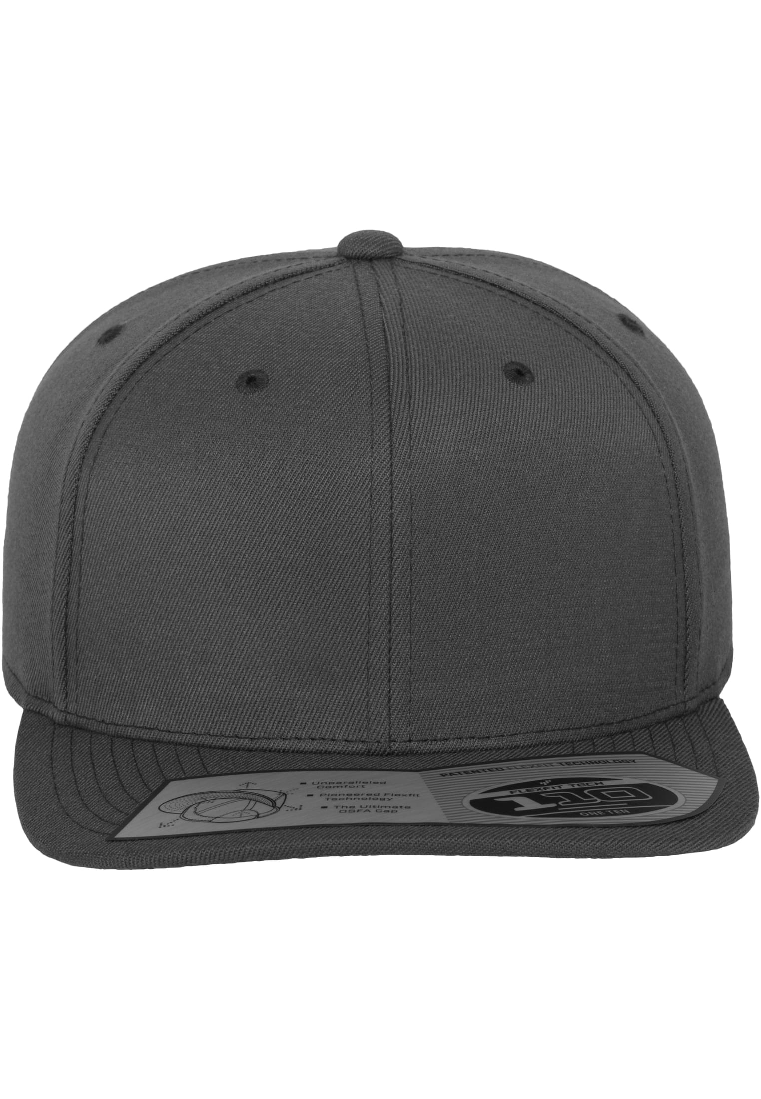 110 Fitted Snapback darkgrey | darkgrey