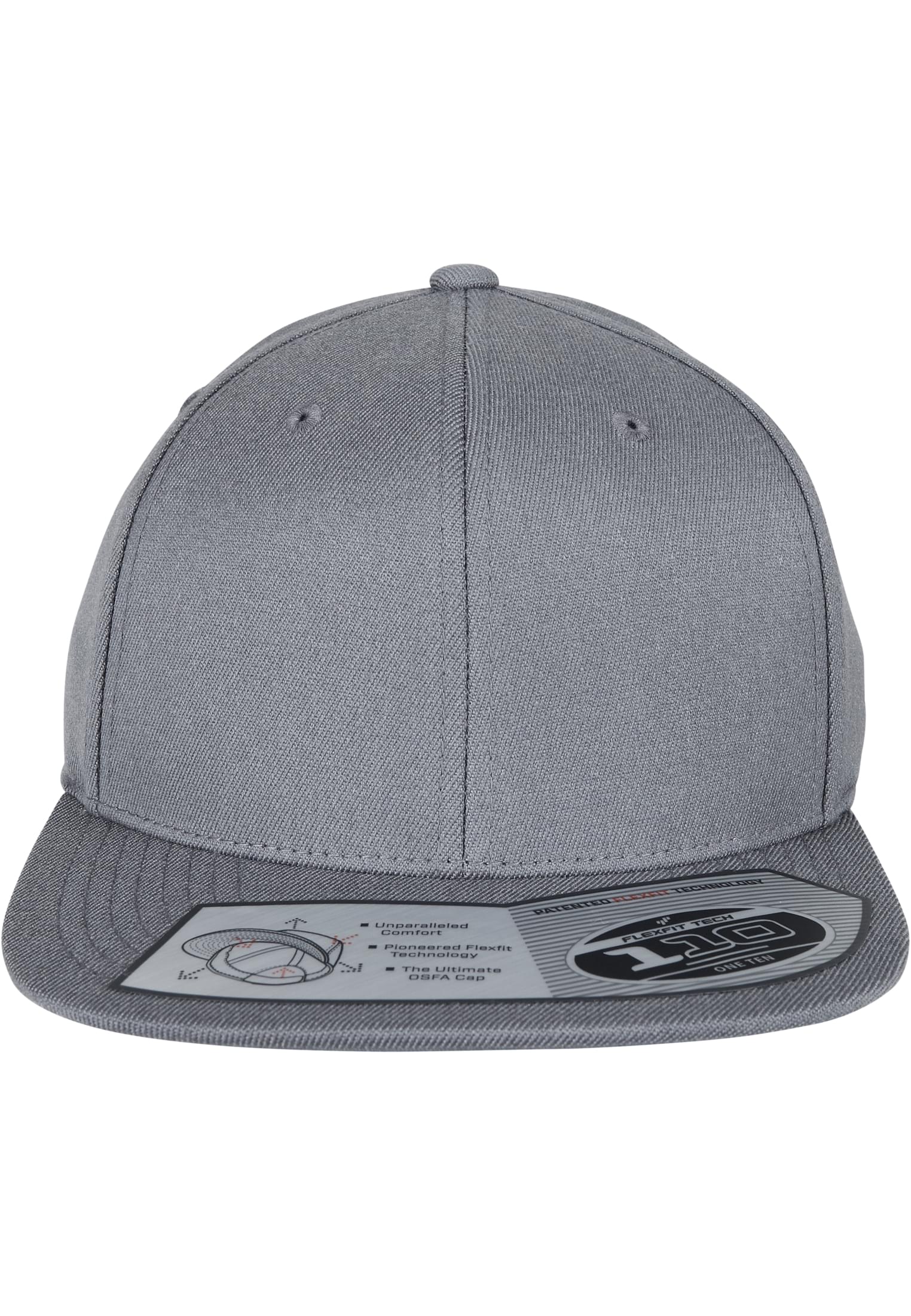 110 Fitted Snapback grey | grey