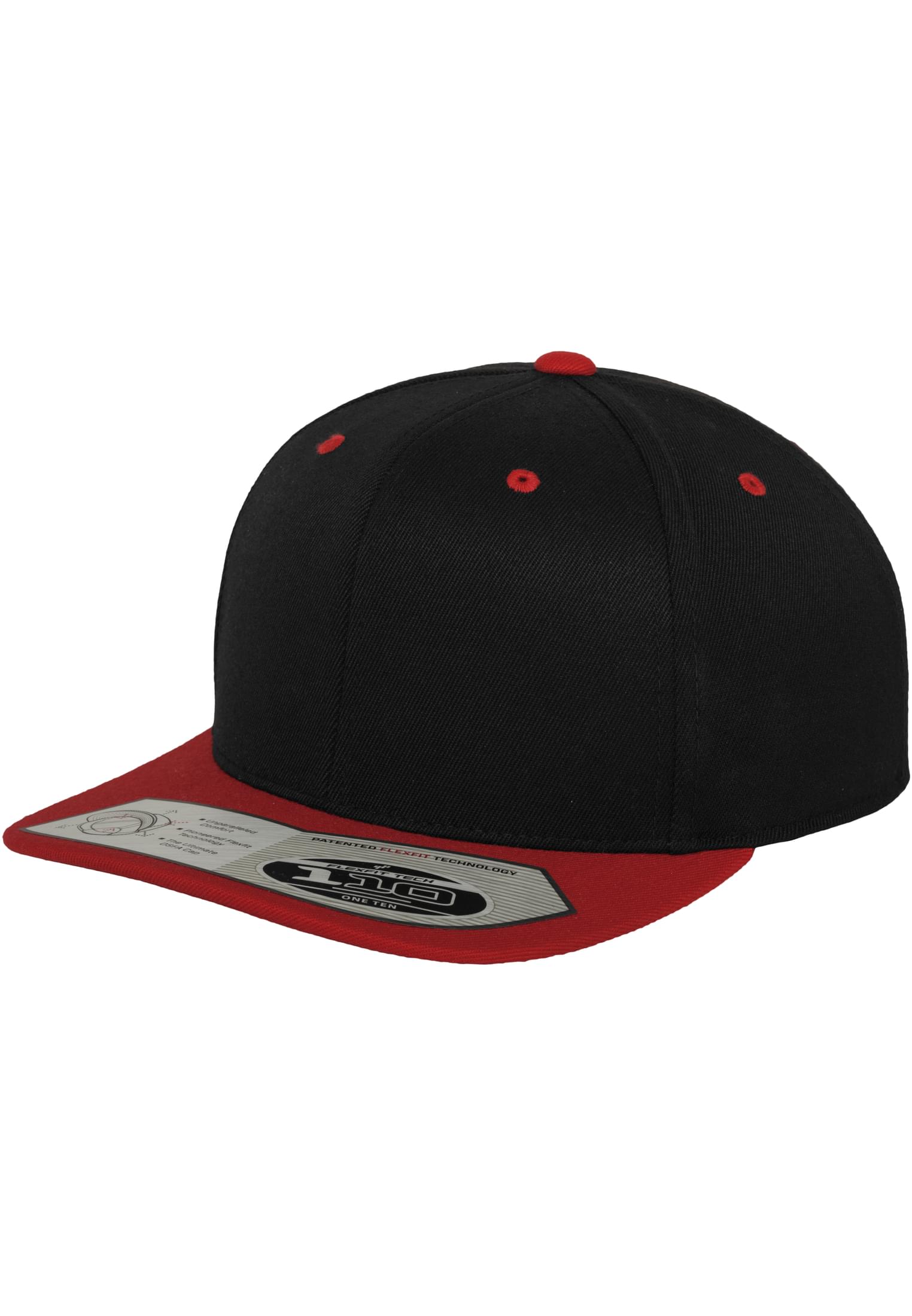 110 Fitted Snapback blk/red | blk/red
