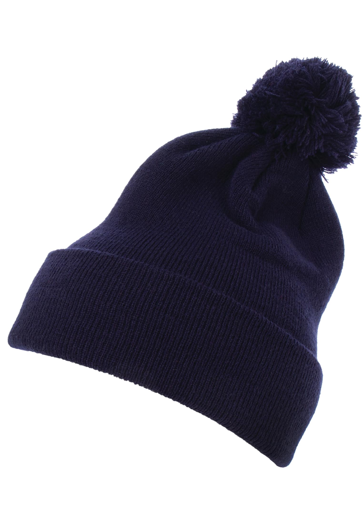 Cuffed Pom Pom Knit Beanie navy | navy