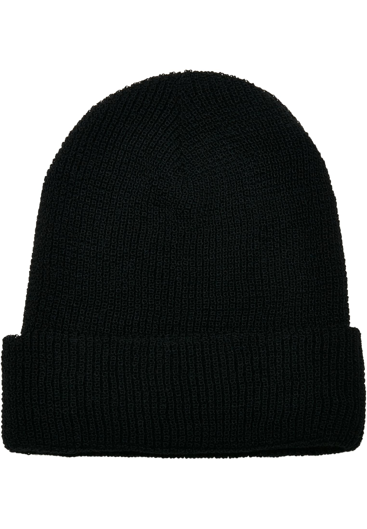 Recycled Yarn Waffle Knit Beanie black | black