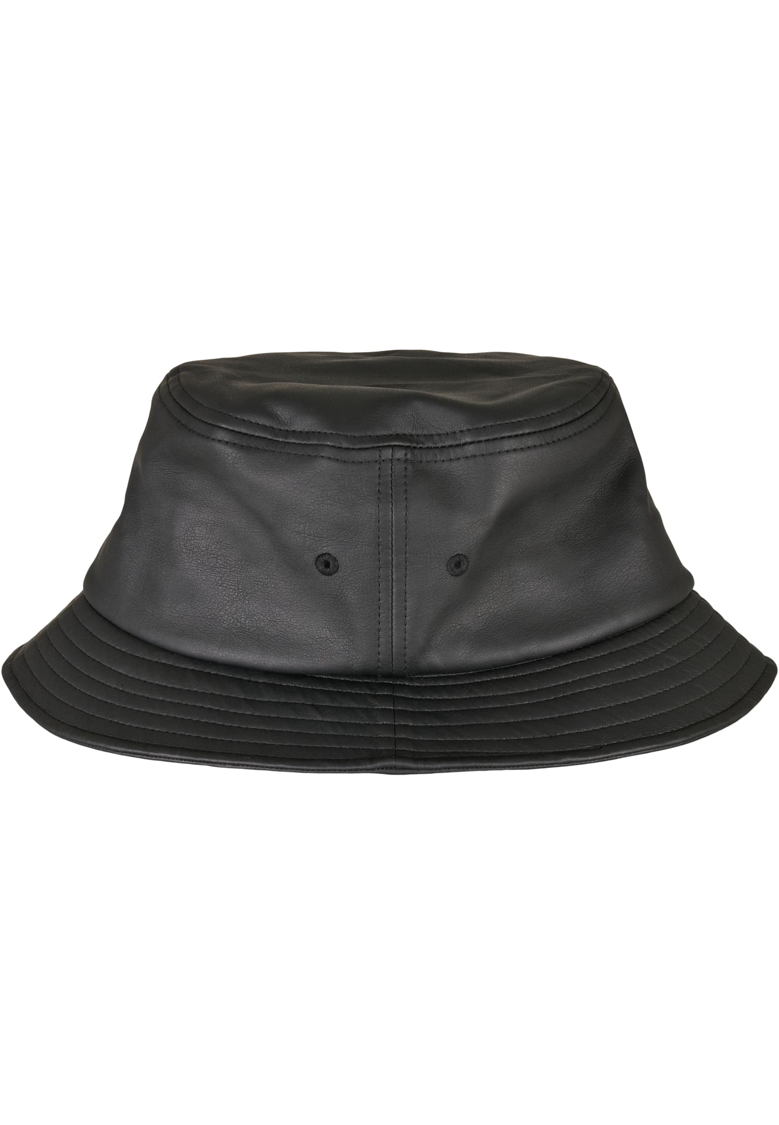 Imitation Leather Bucket Hat black | black