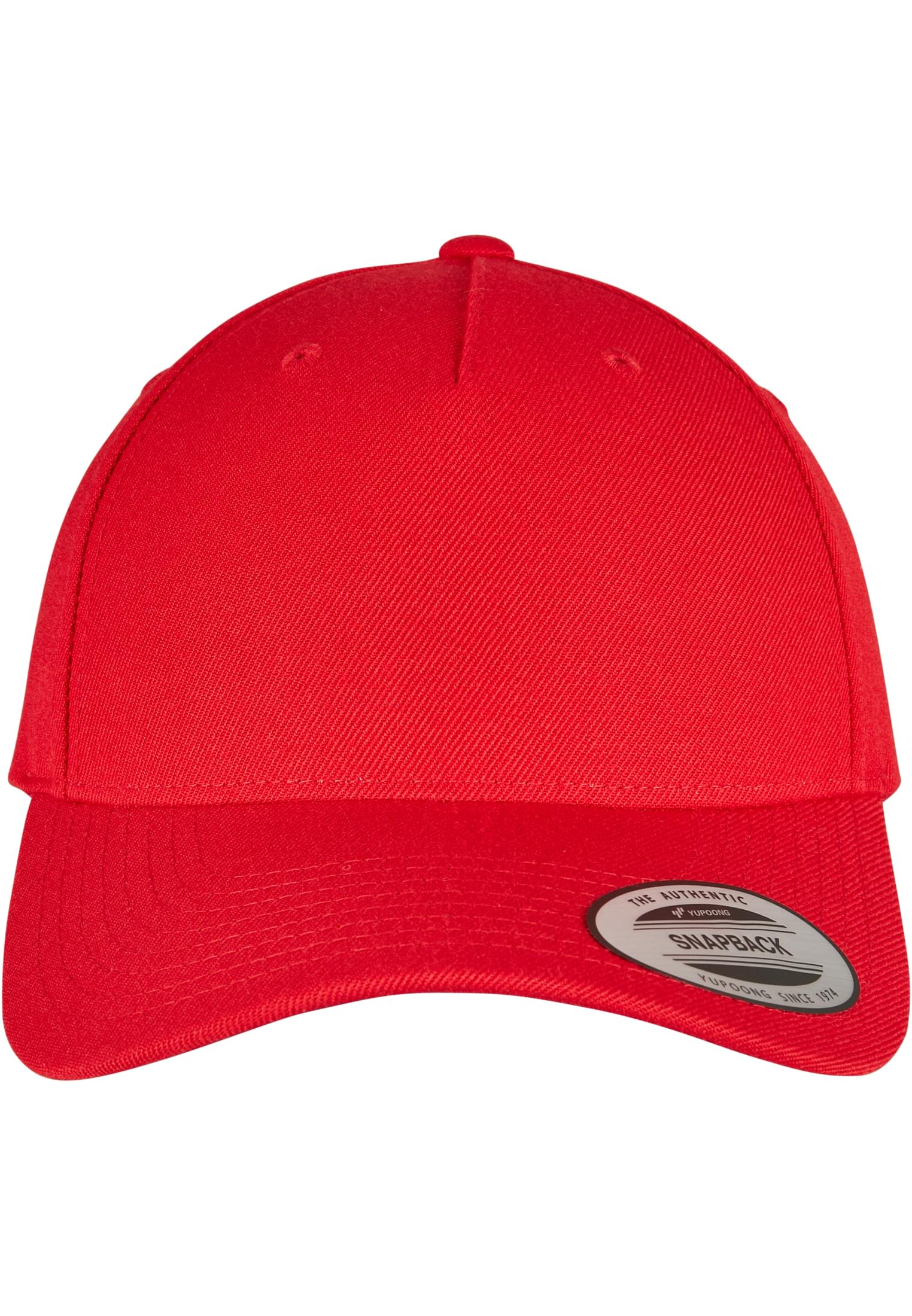 YP CLASSICS 5-PANEL PREMIUM CURVED VISOR SNAPBACK CAP red | red