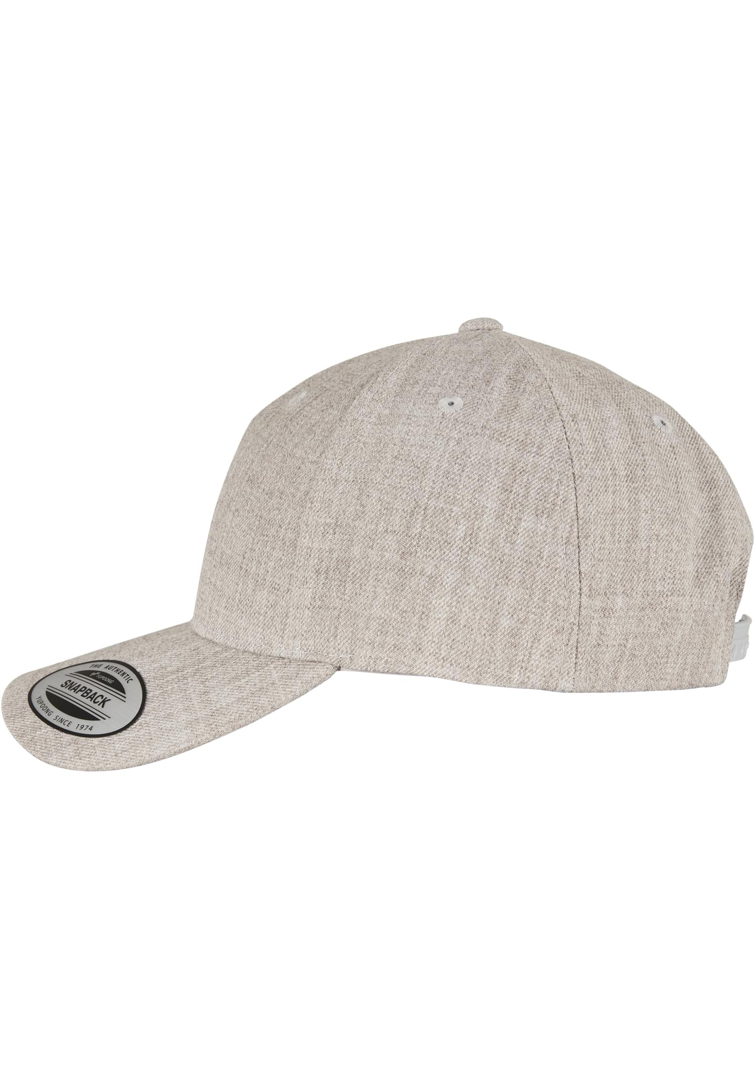 YP CLASSICS 5-PANEL PREMIUM CURVED VISOR SNAPBACK CAP heather grey | heather grey