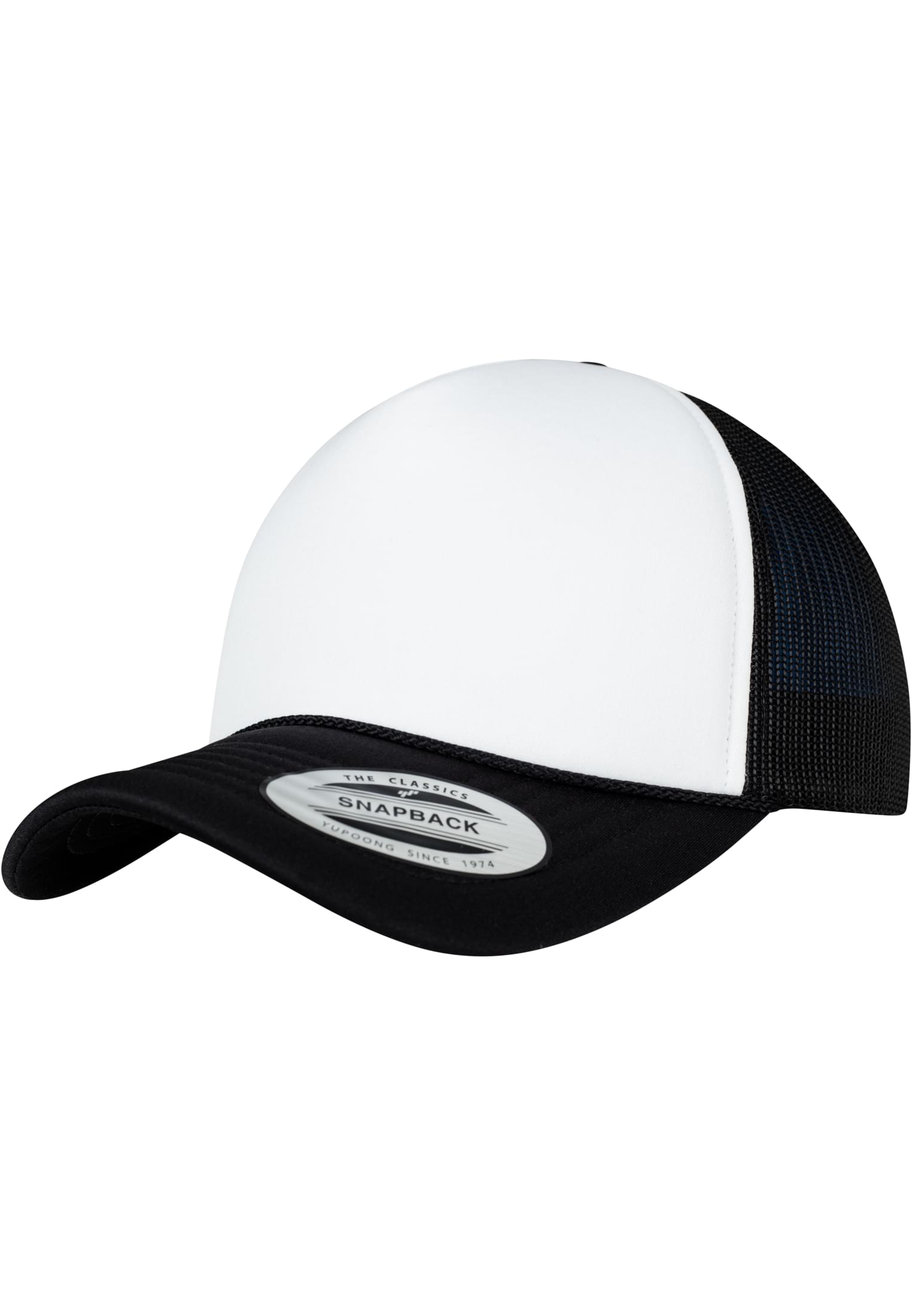 Foam Trucker Cap Curved Visor blk/wht/blk | blk/wht/blk