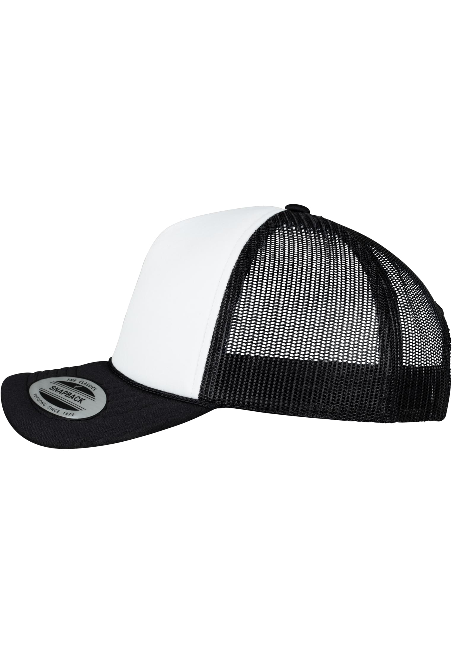 Foam Trucker Cap Curved Visor blk/wht/blk | blk/wht/blk