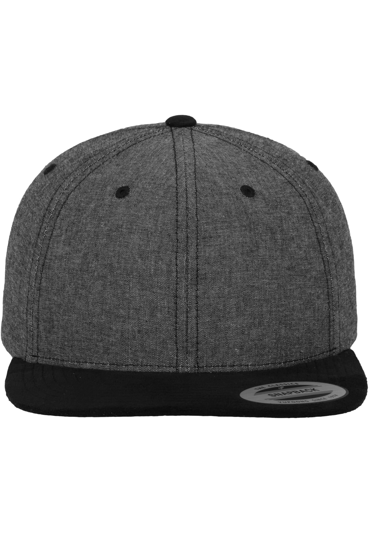 Chambray-Suede Snapback blk/blk | blk/blk
