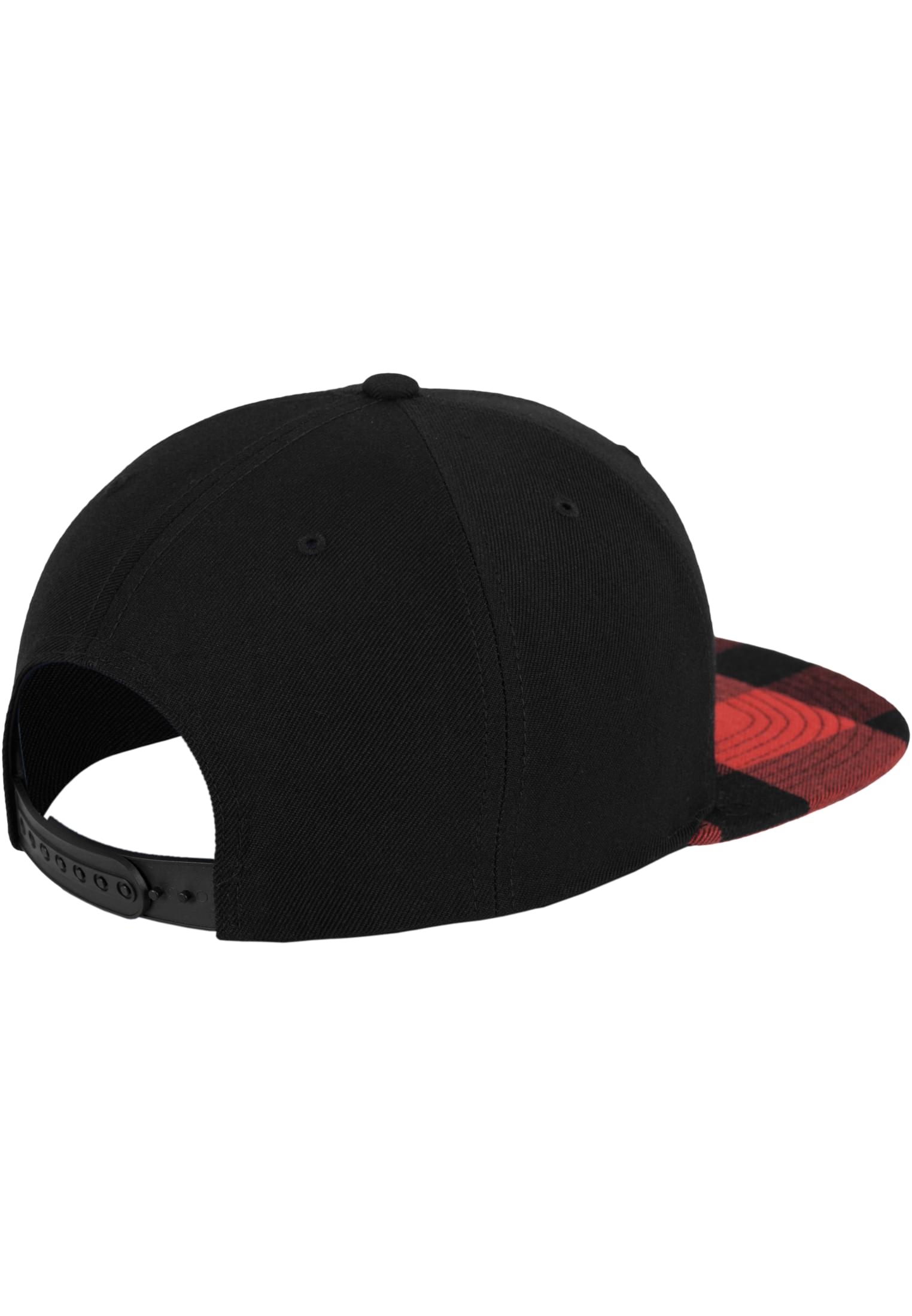 Checked Flanell Peak Snapback blk/red | blk/red