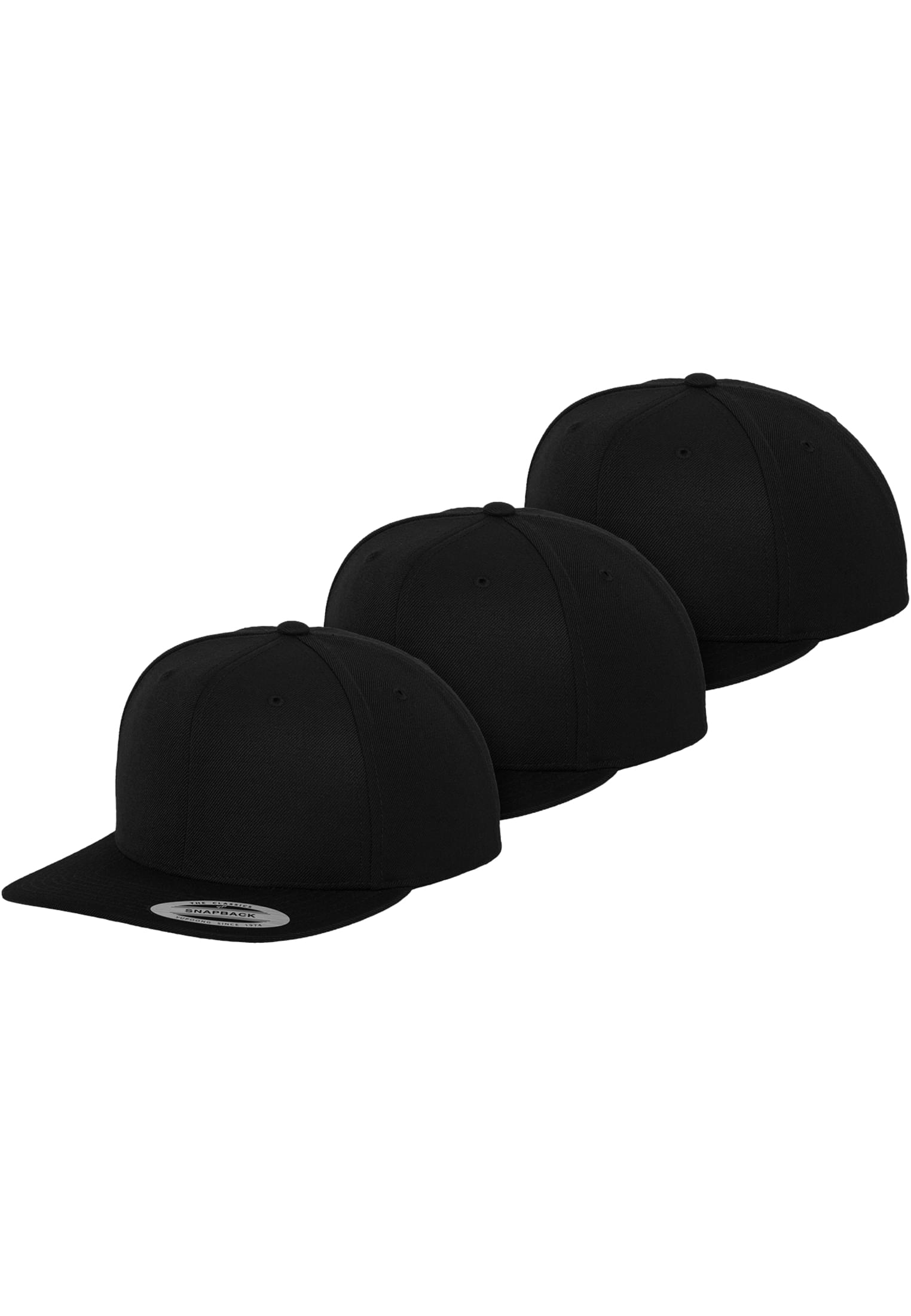 Classic Snapback 3-Pack black+black+black | black+black+black