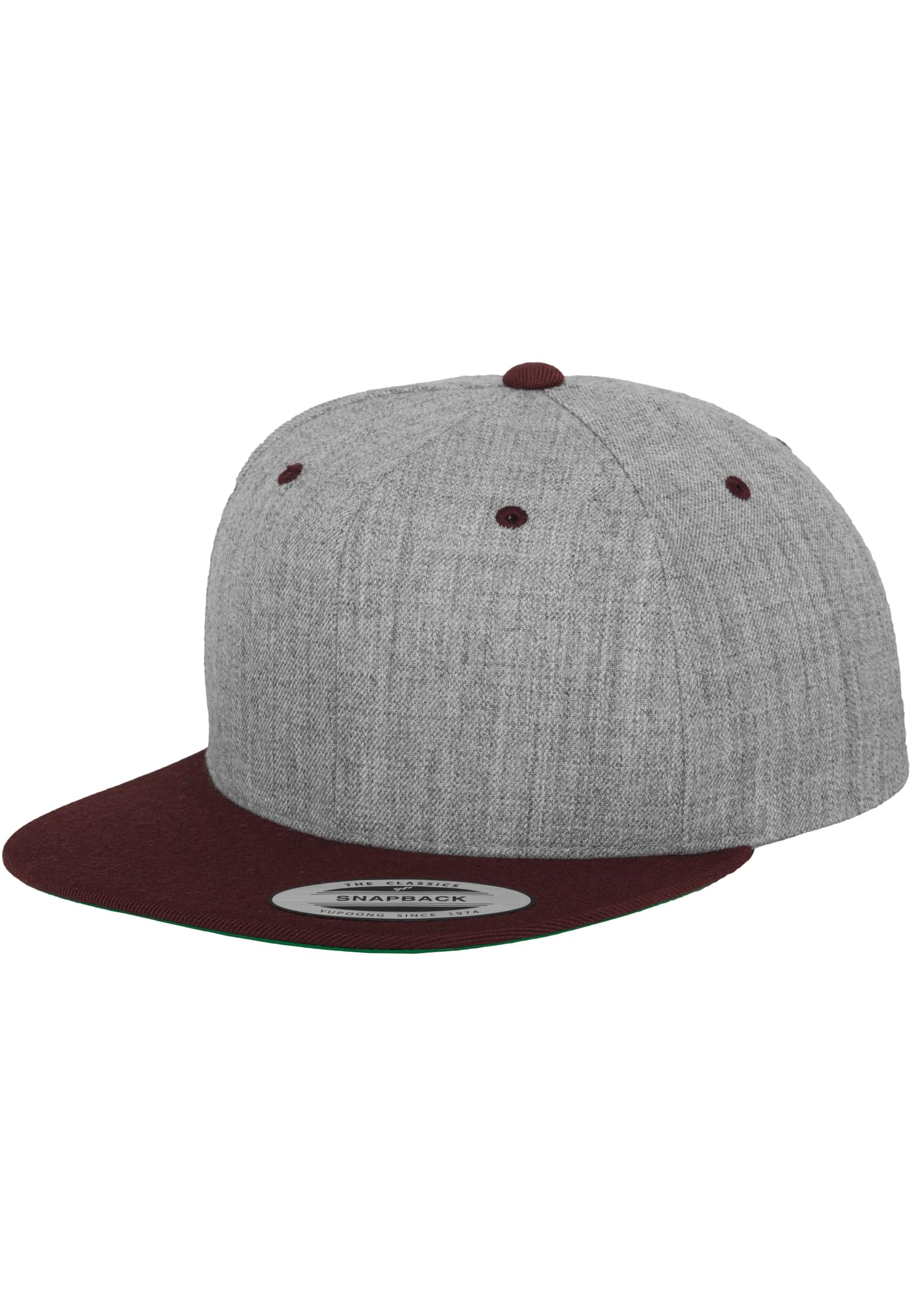 Classic Snapback 2-Tone h.grey/maroon | h.grey/maroon