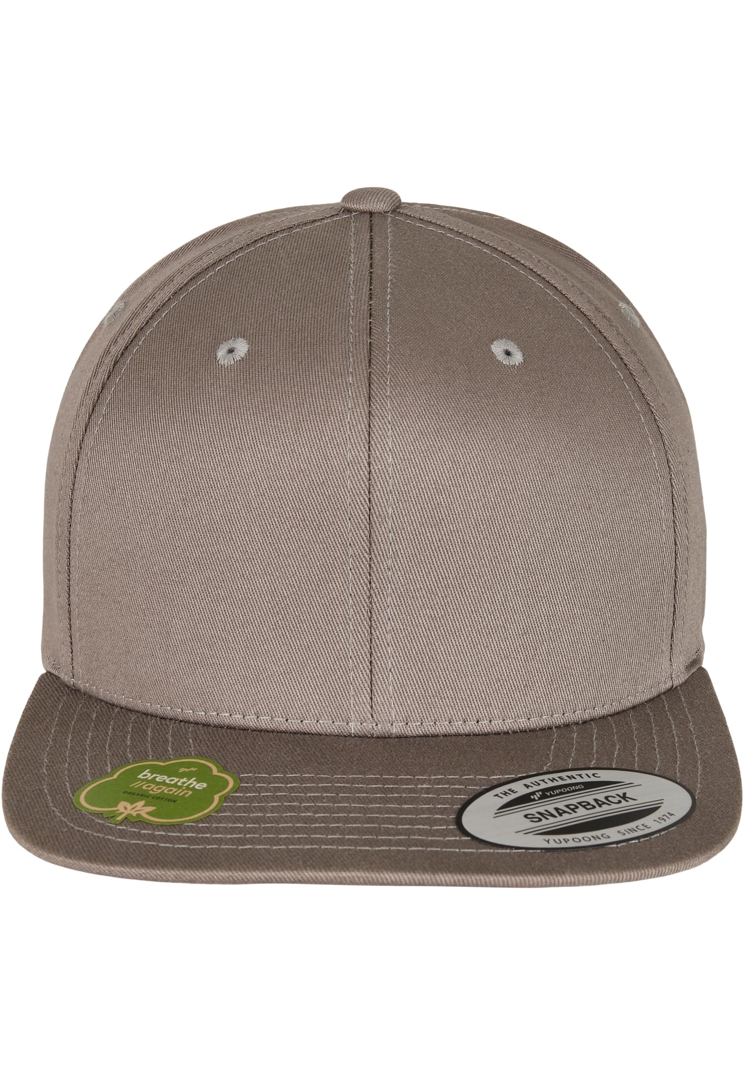 Organic Cotton Snapback pale grey | pale grey