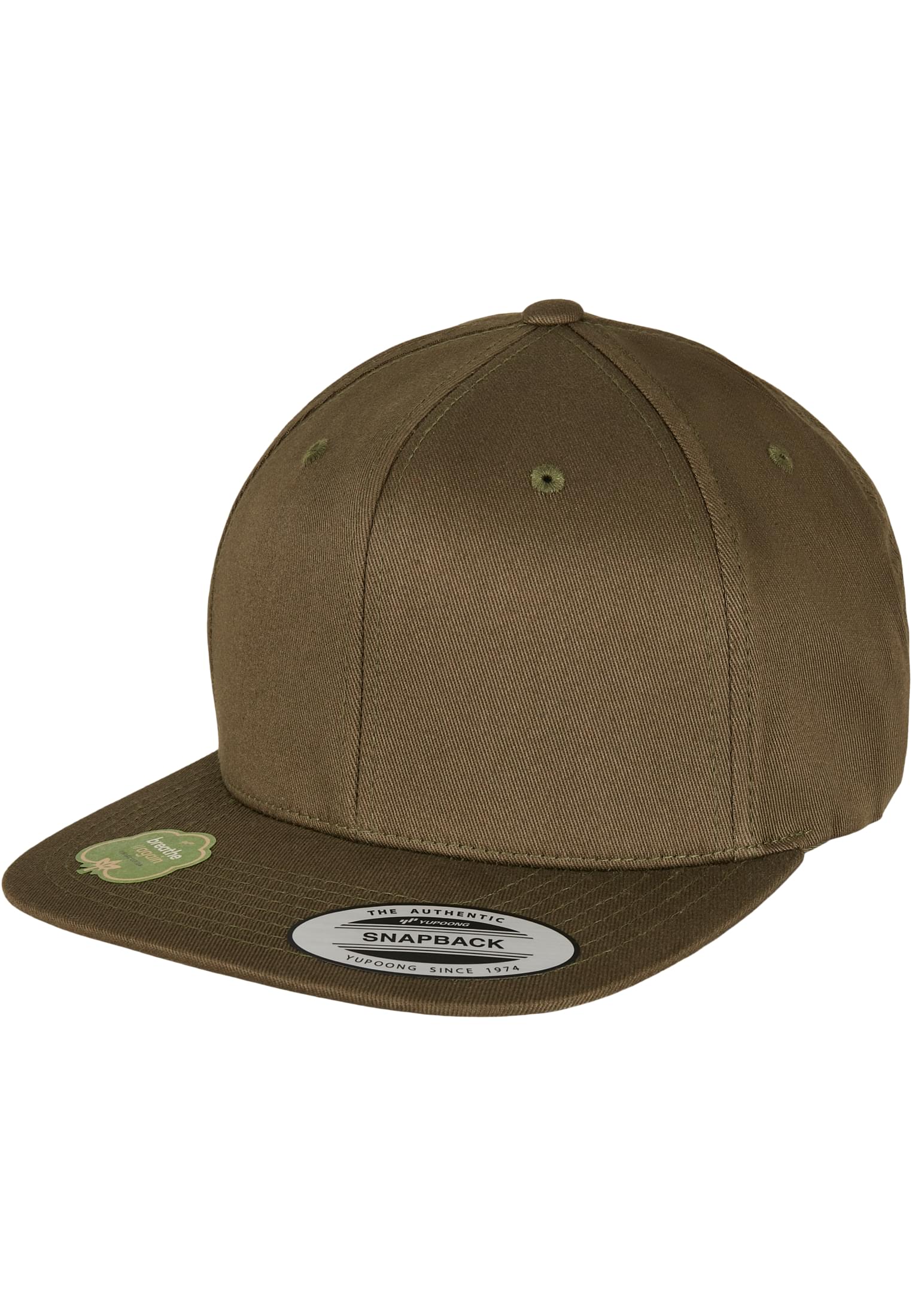 Organic Cotton Snapback burnt olive | burnt olive