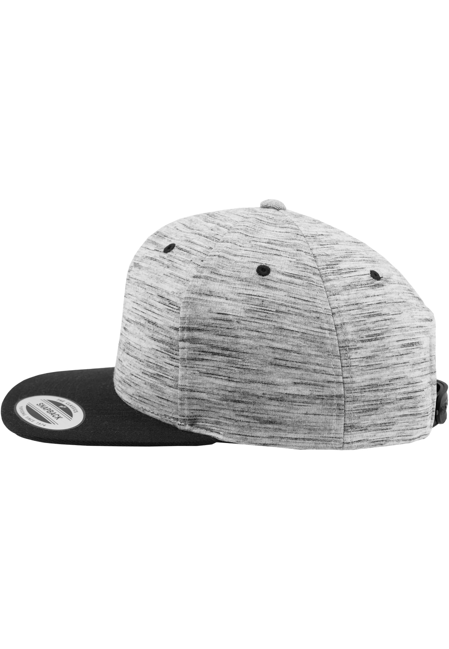 Stripes Melange Crown Snapback blk/gry | blk/gry