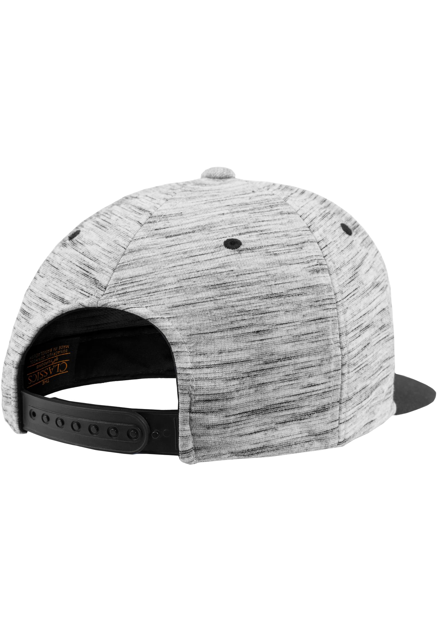 Stripes Melange Crown Snapback blk/gry | blk/gry