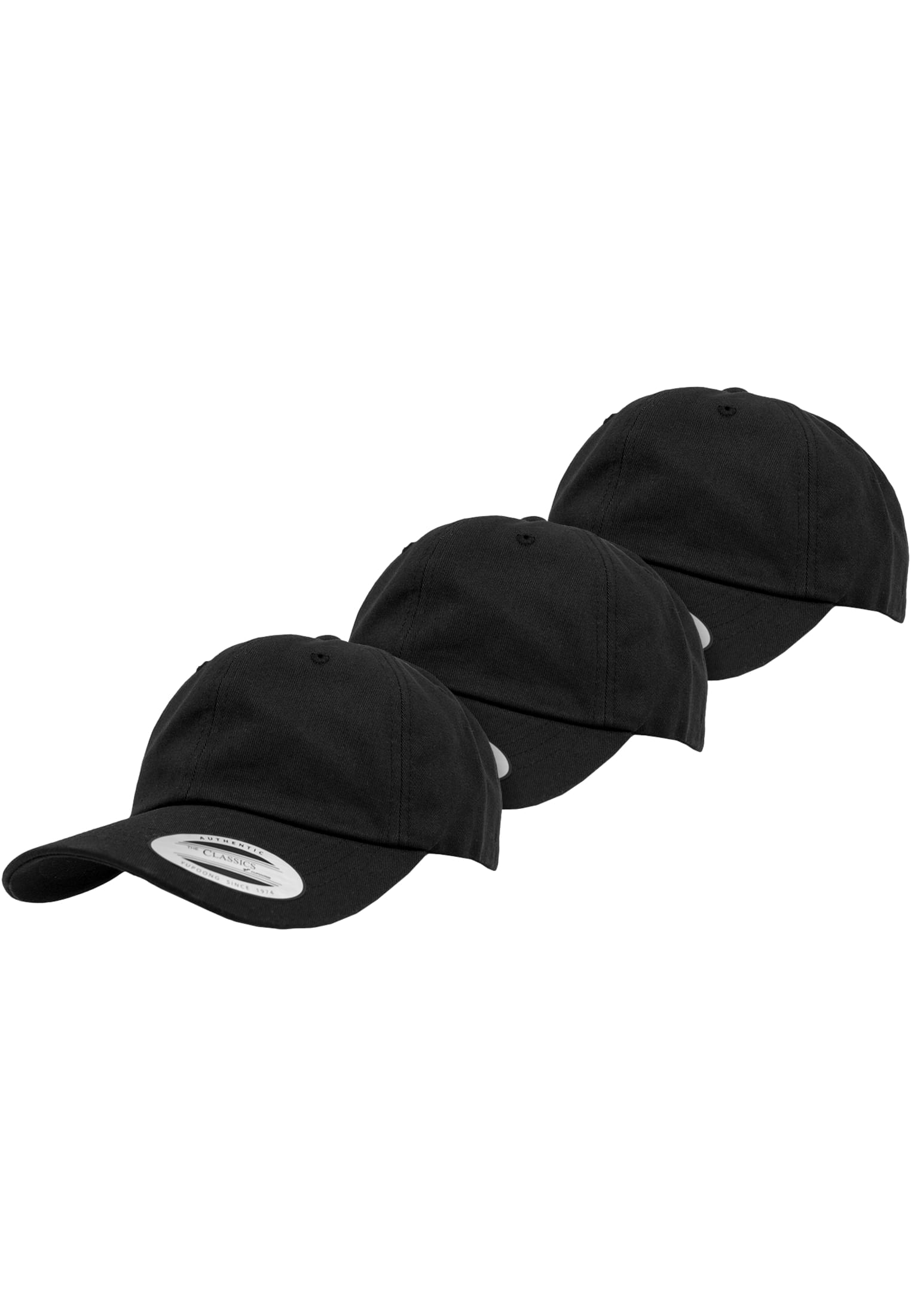 Low Profile Cotton Twill 3-Pack black+black+black | black+black+black