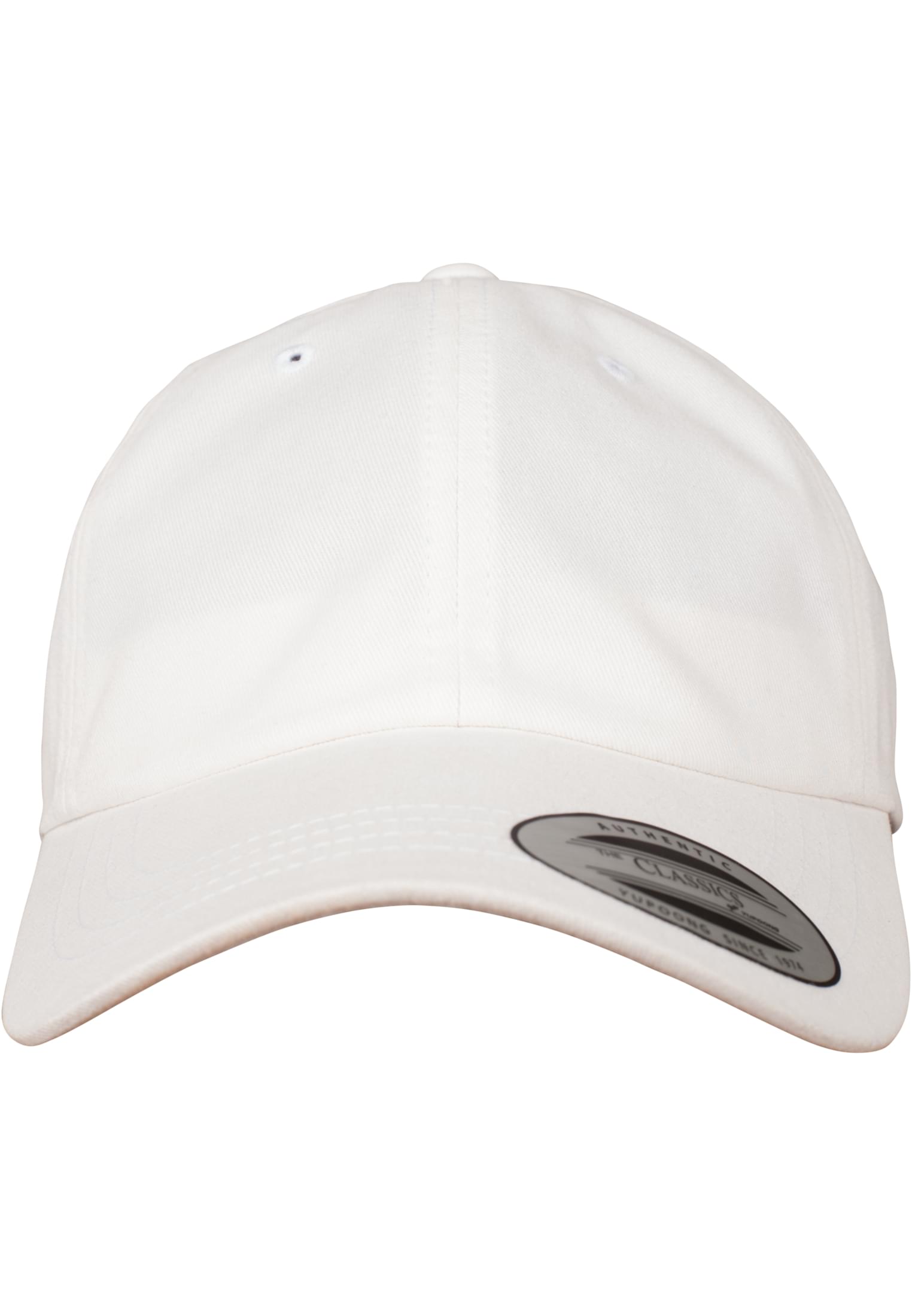 Peached Cotton Twill Dad Cap white | white