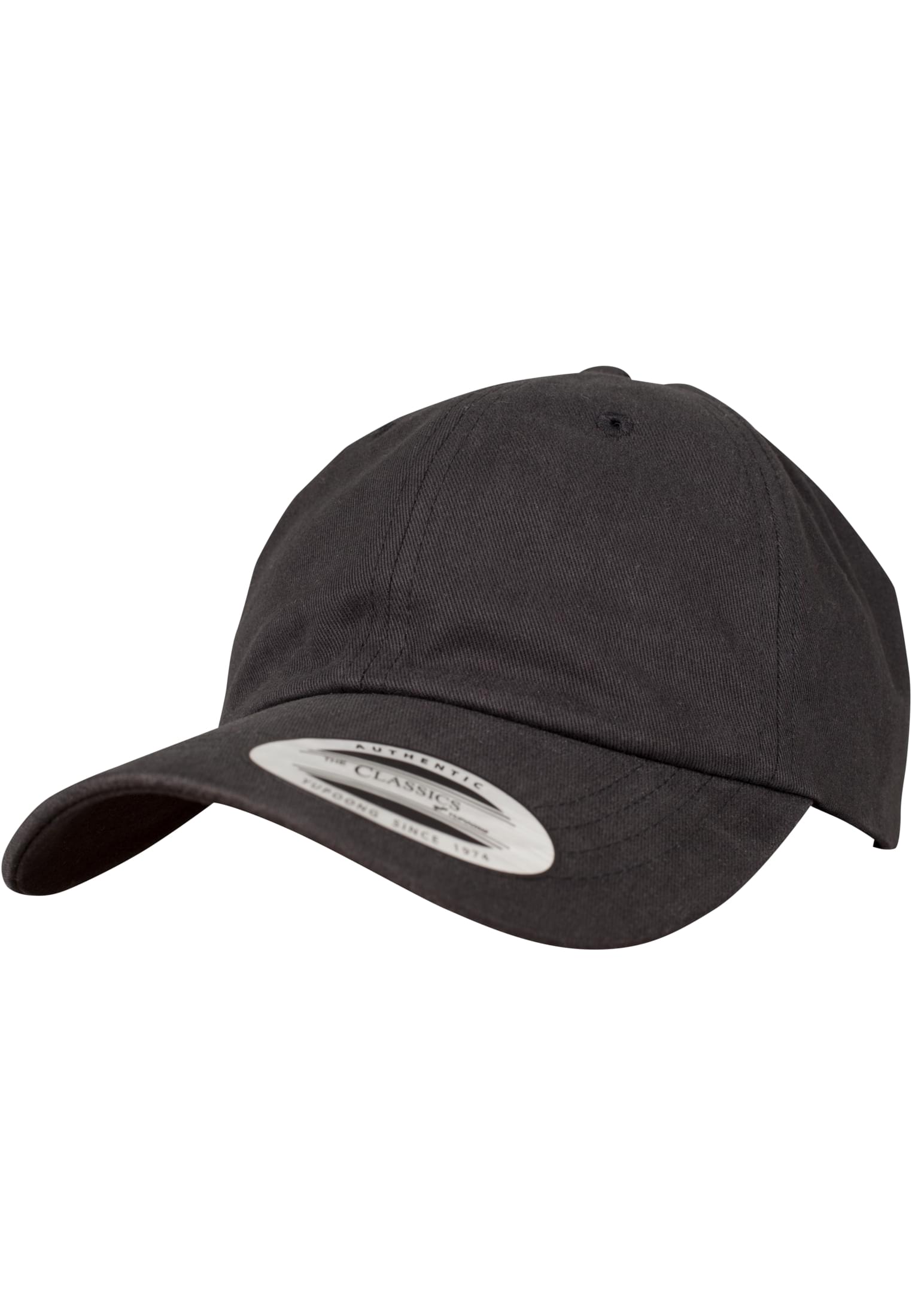 Peached Cotton Twill Dad Cap black | black