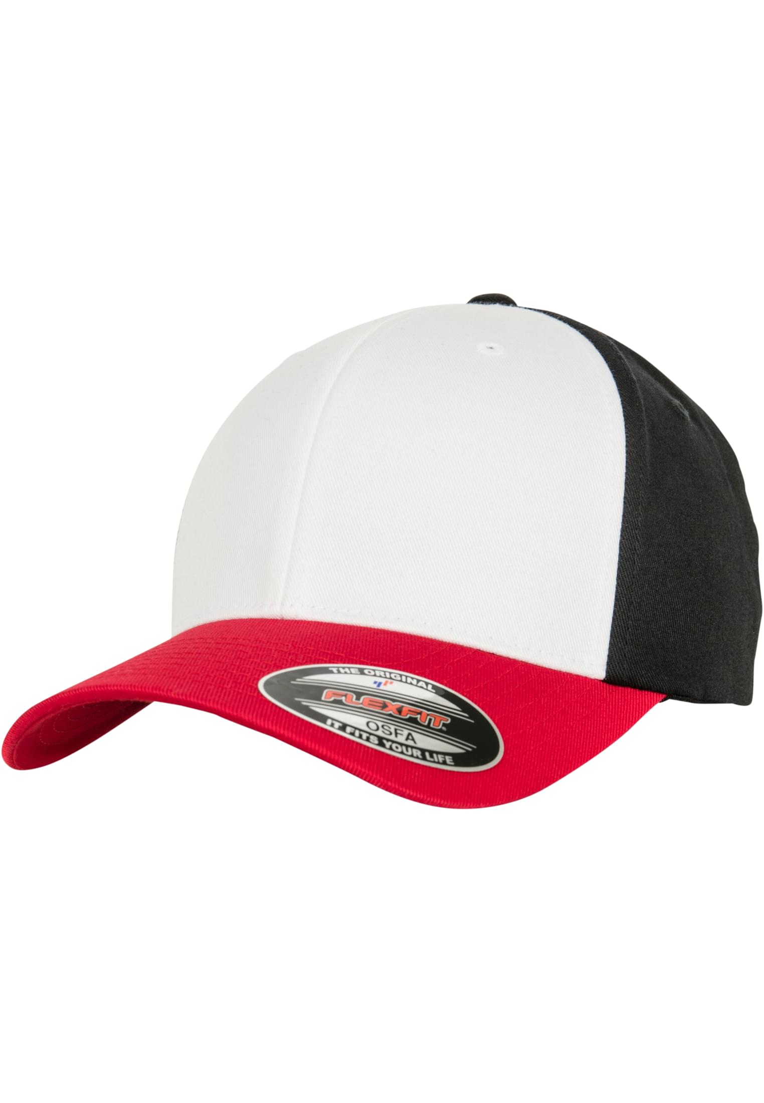3-Tone Flexfit red/white/black | red/white/black