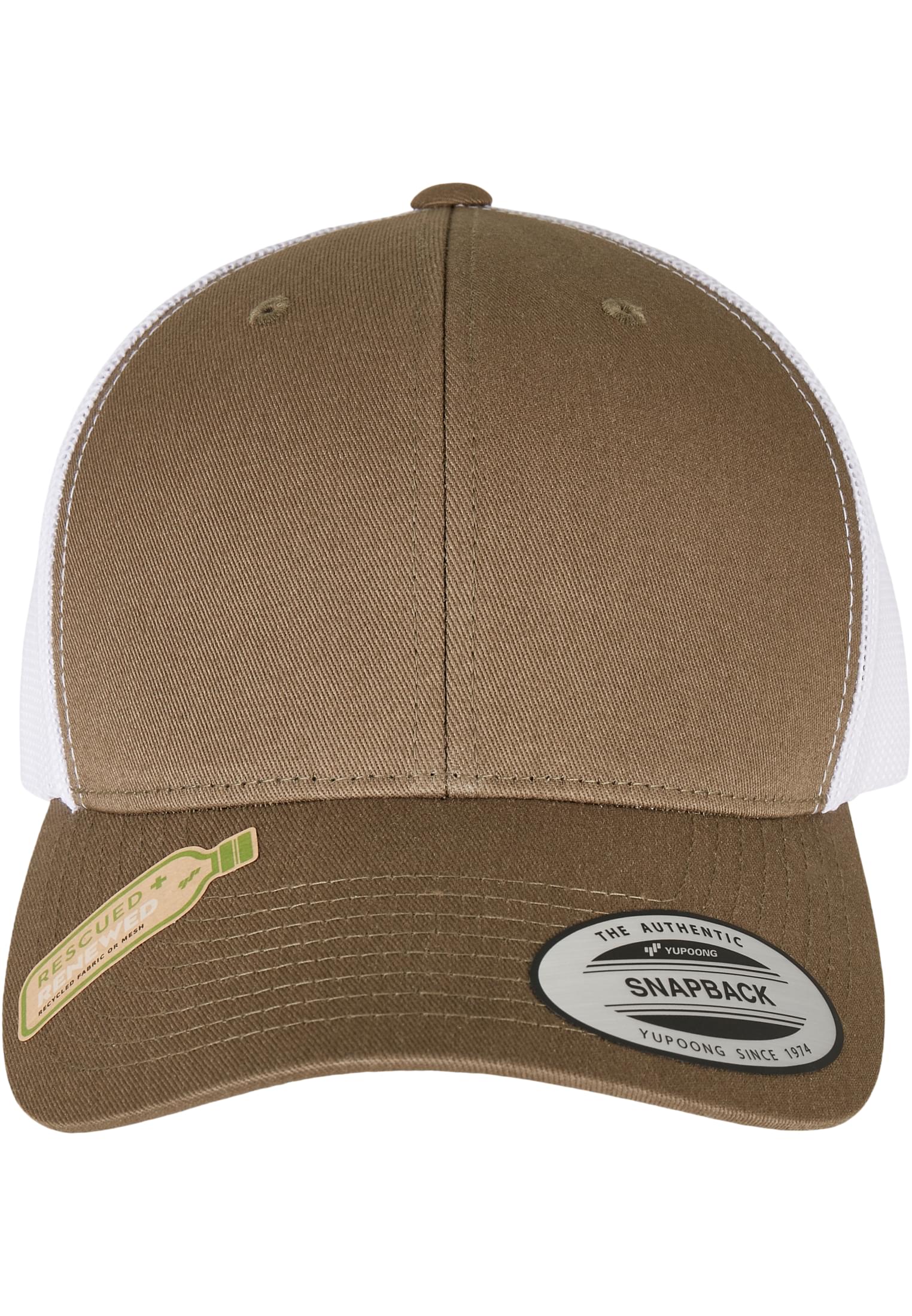 YP CLASSICS RECYCLED RETRO TRUCKER CAP 2-TONE olive/white | olive/white