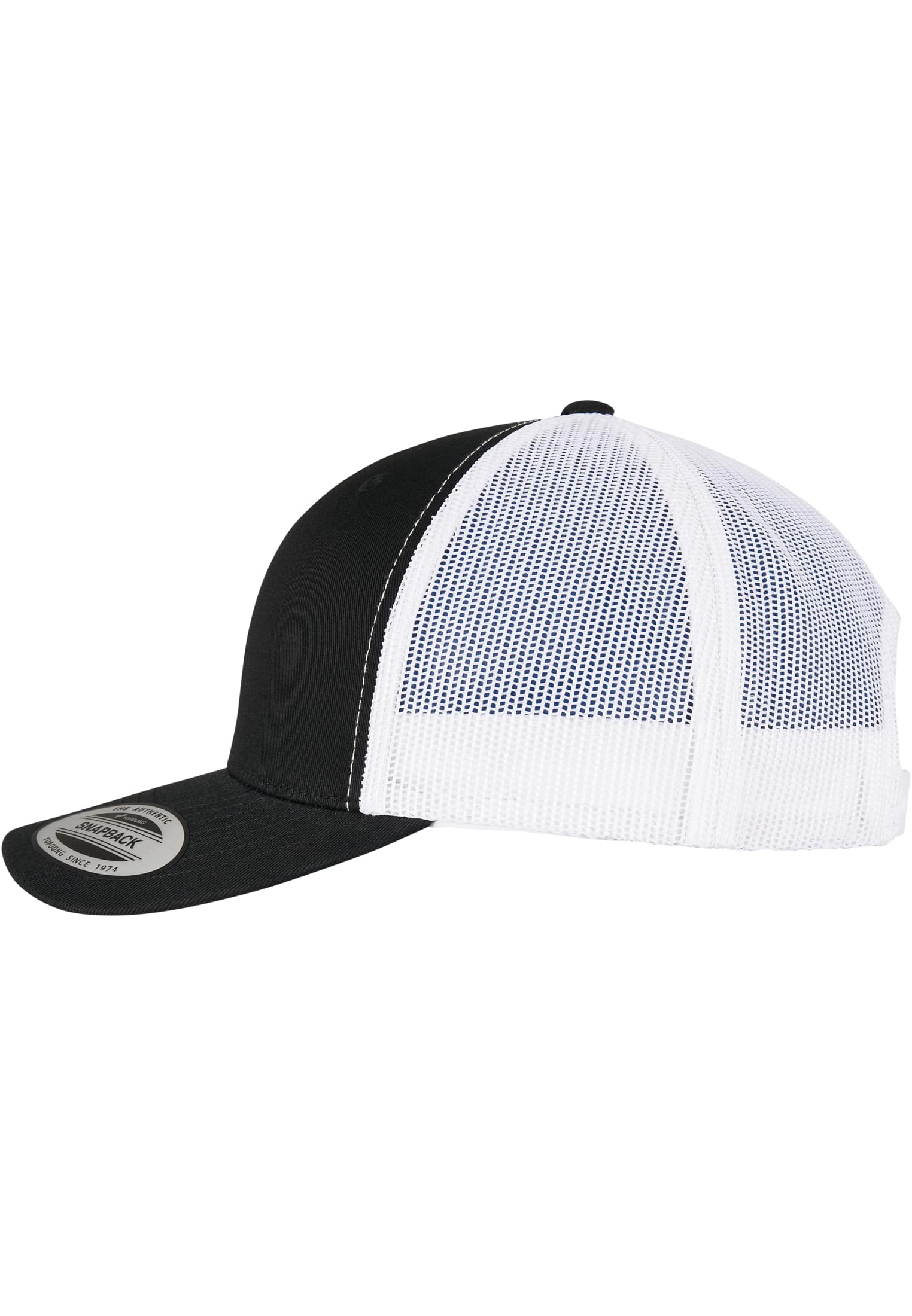 YP CLASSICS RECYCLED RETRO TRUCKER CAP 2-TONE blk/wht | blk/wht