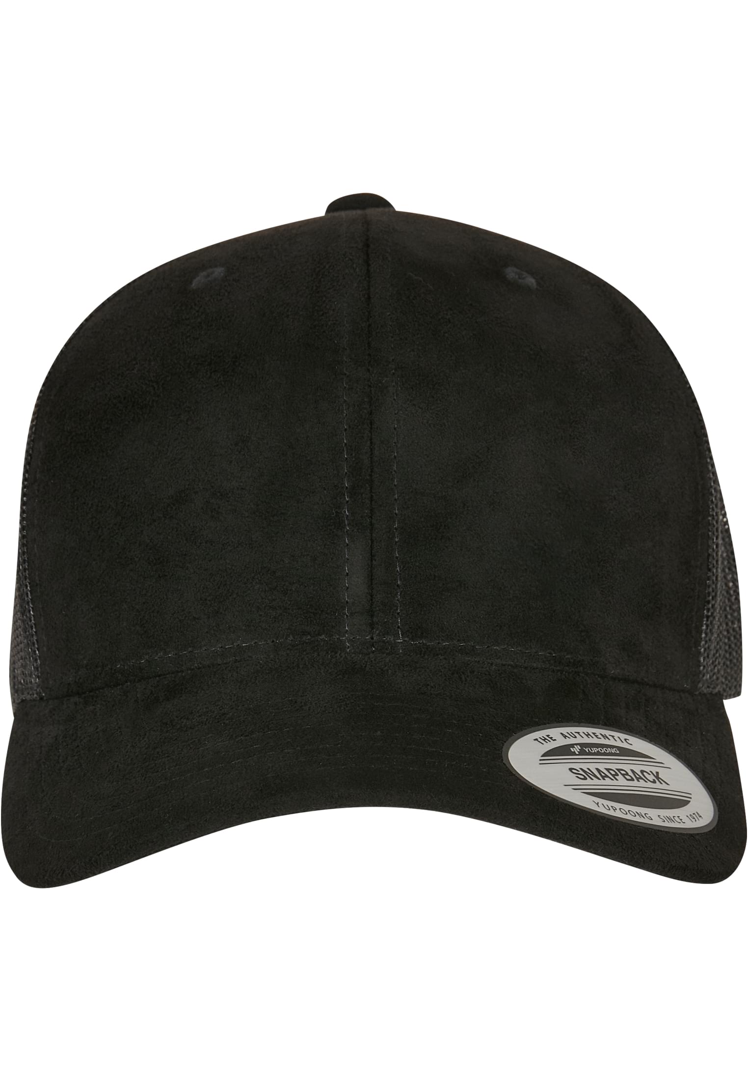 Suede Leather Trucker Cap black | black