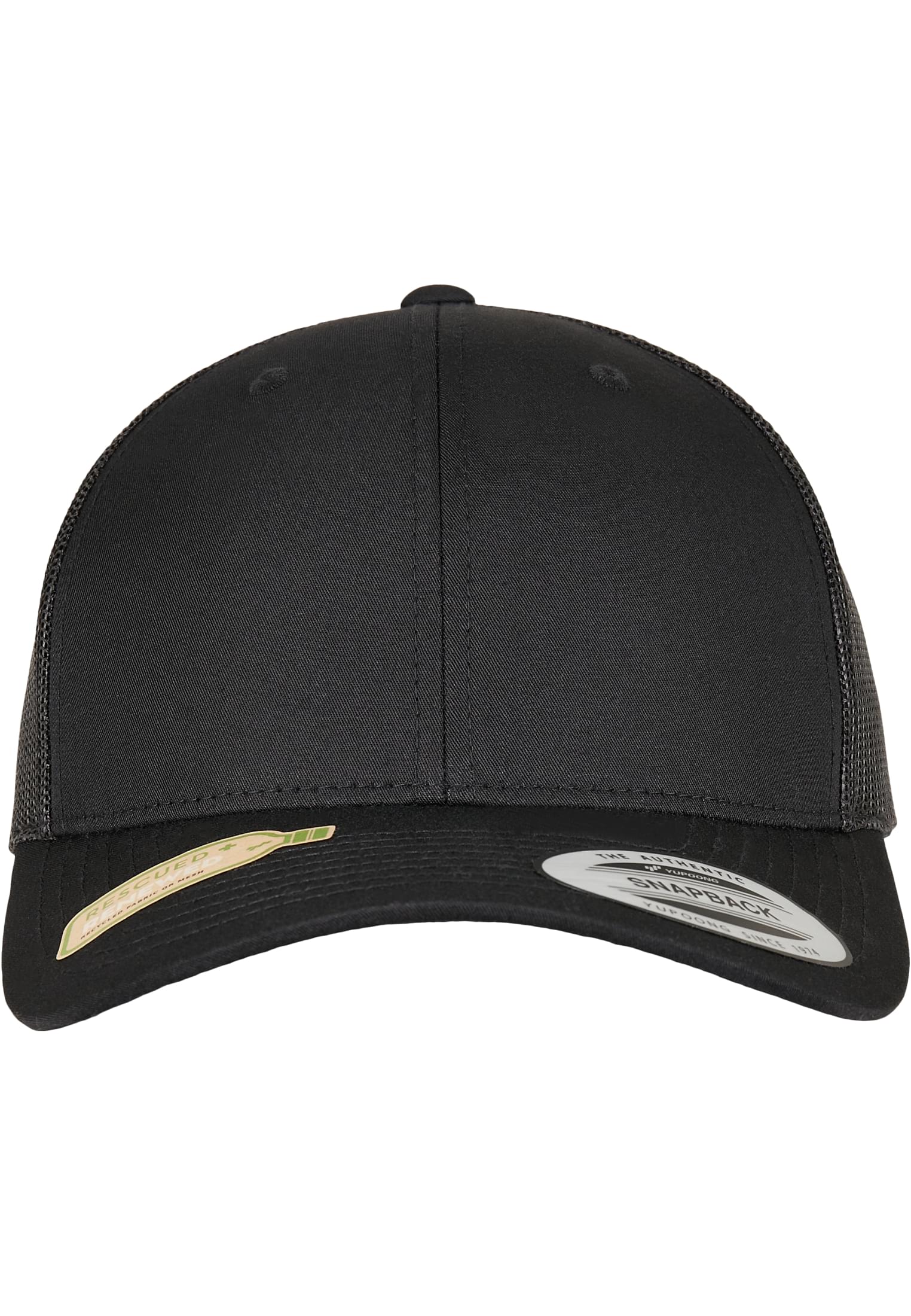 Trucker Recycled Polyester Fabric Cap black | black