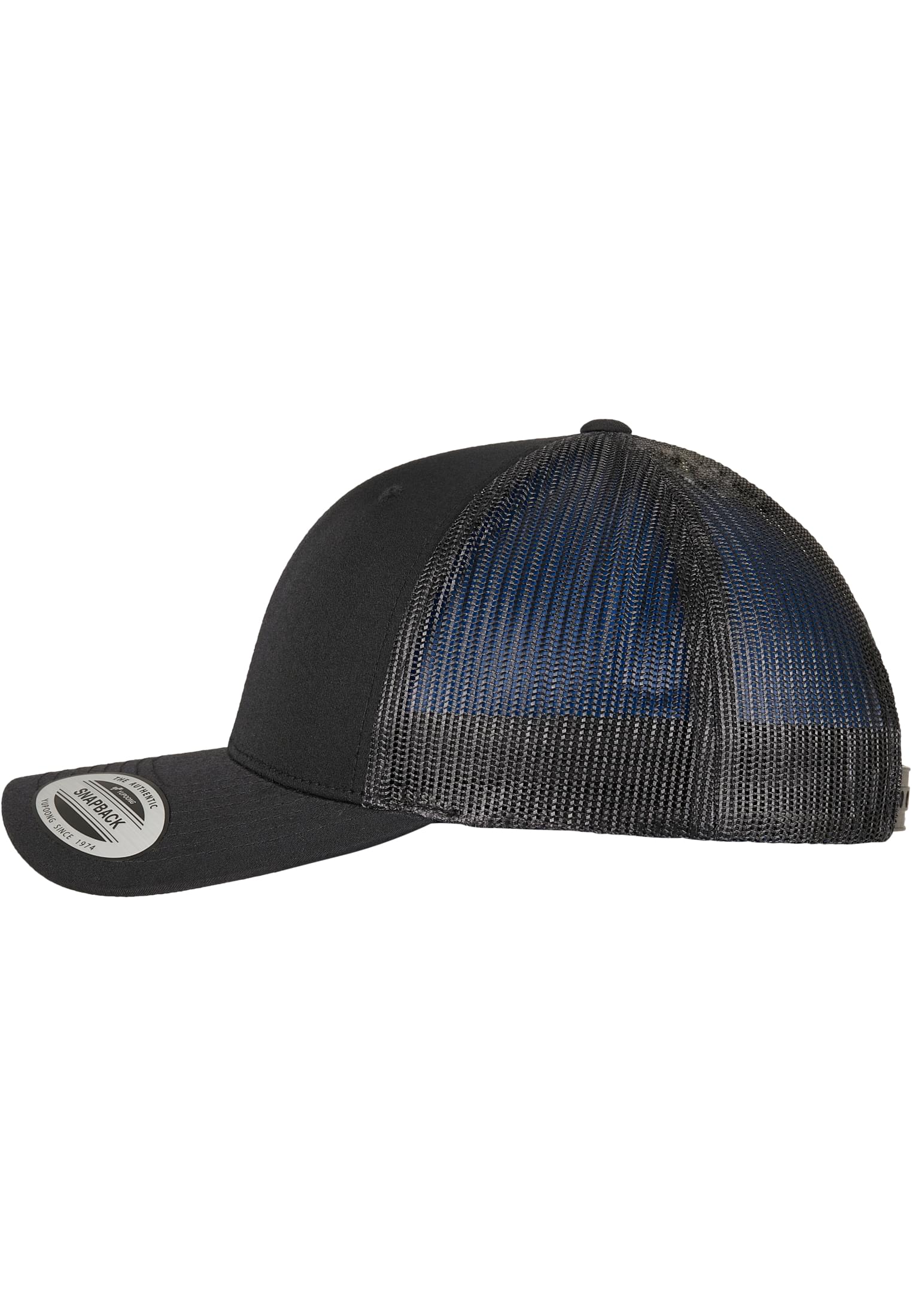 Trucker Recycled Polyester Fabric Cap black | black