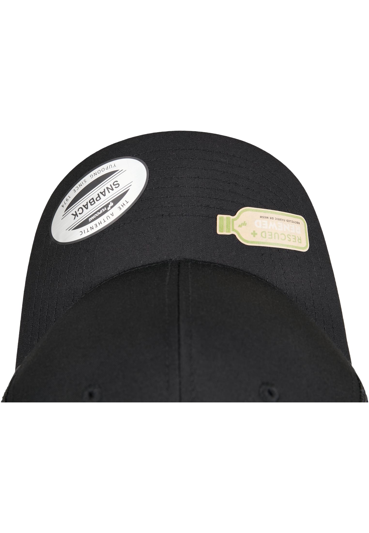 Trucker Recycled Polyester Fabric Cap black | black