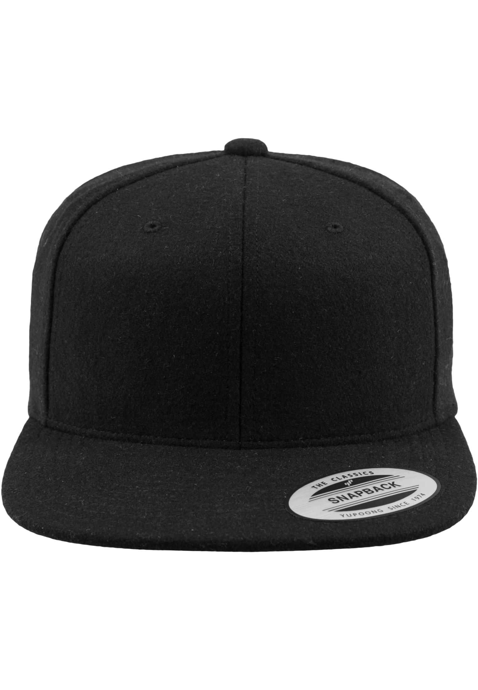 Melton Wool Snapback black | black