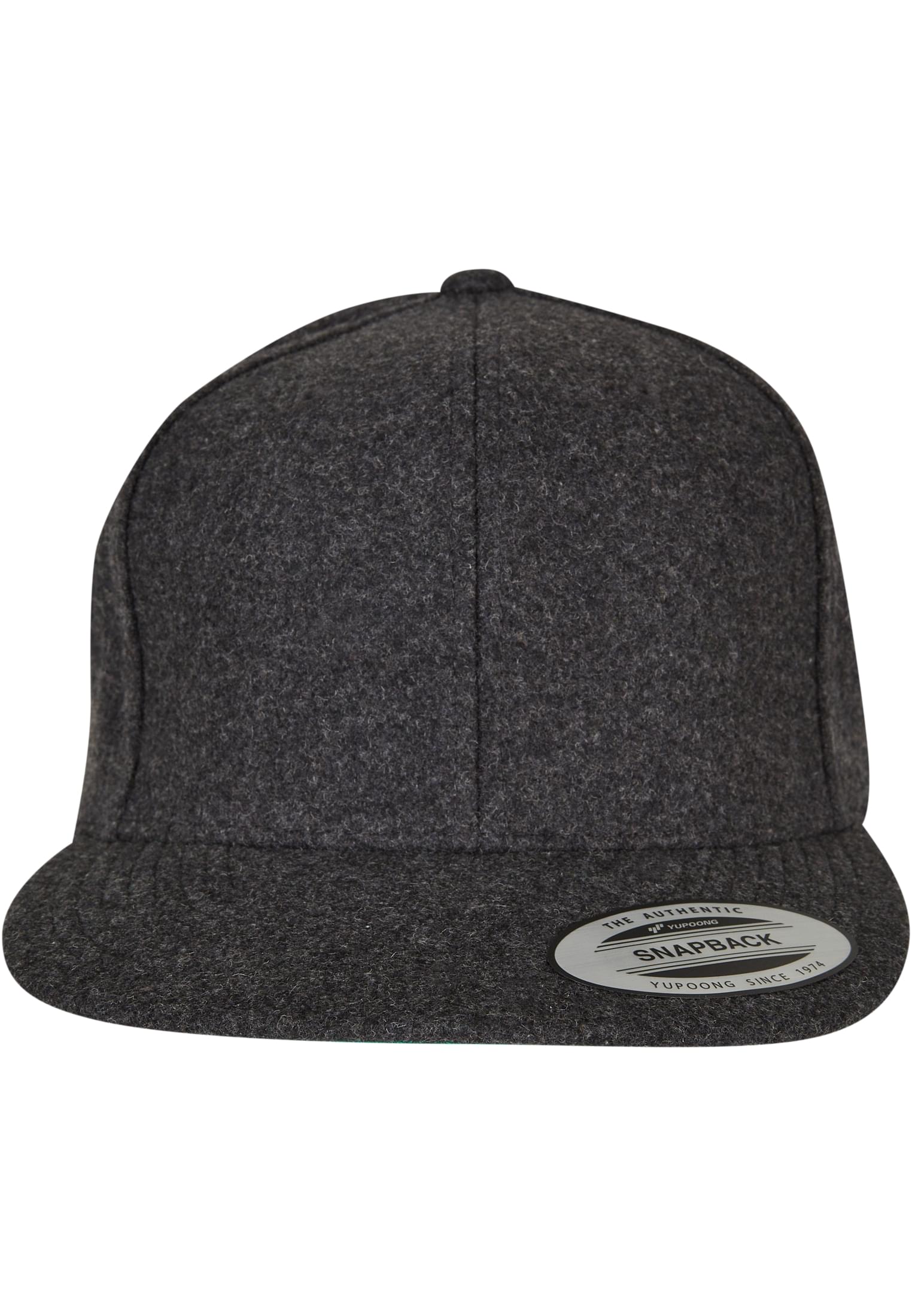 Melton Wool Snapback darkgrey | darkgrey