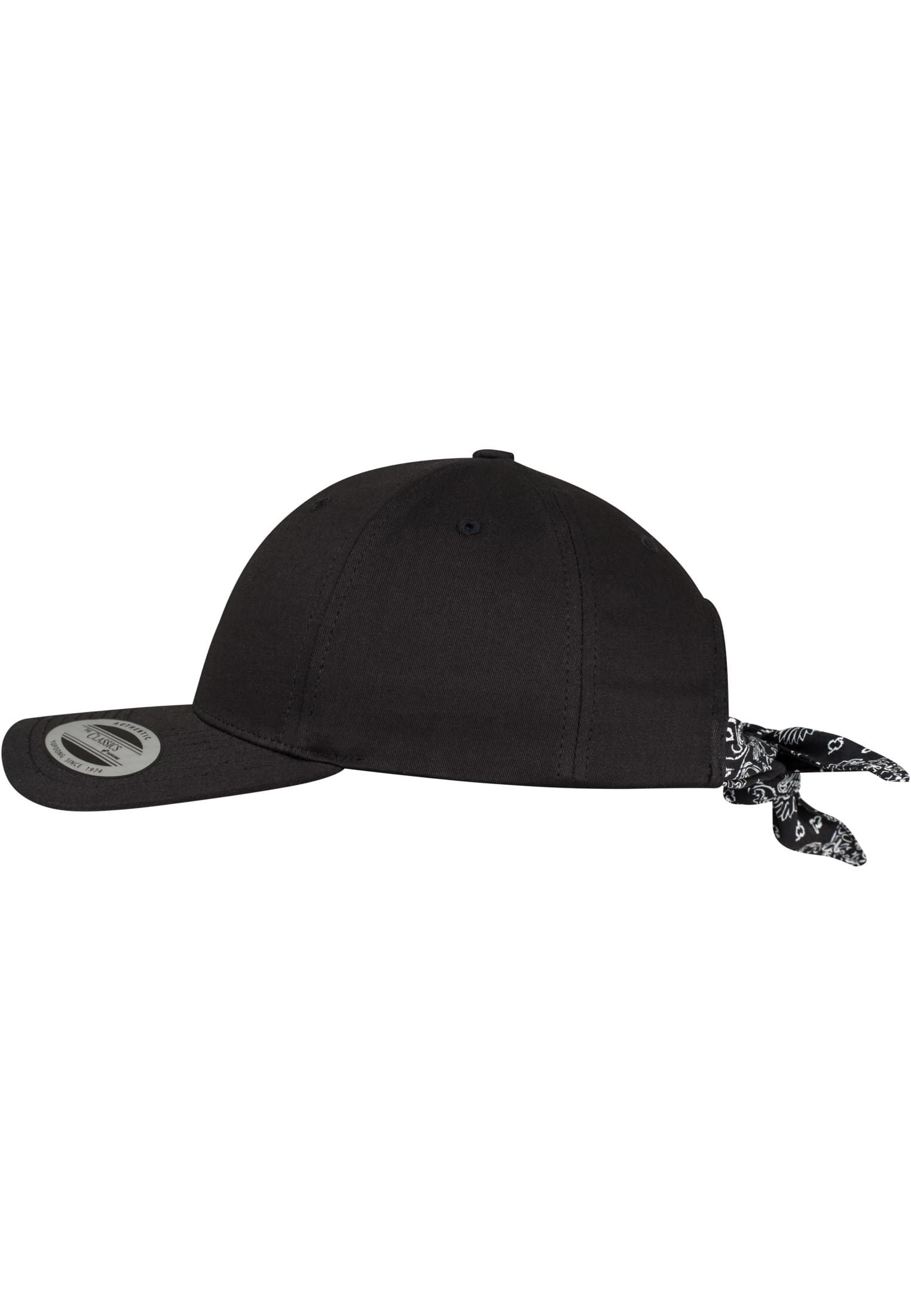 Curved Bandana Tie Snapback blk/blk | blk/blk