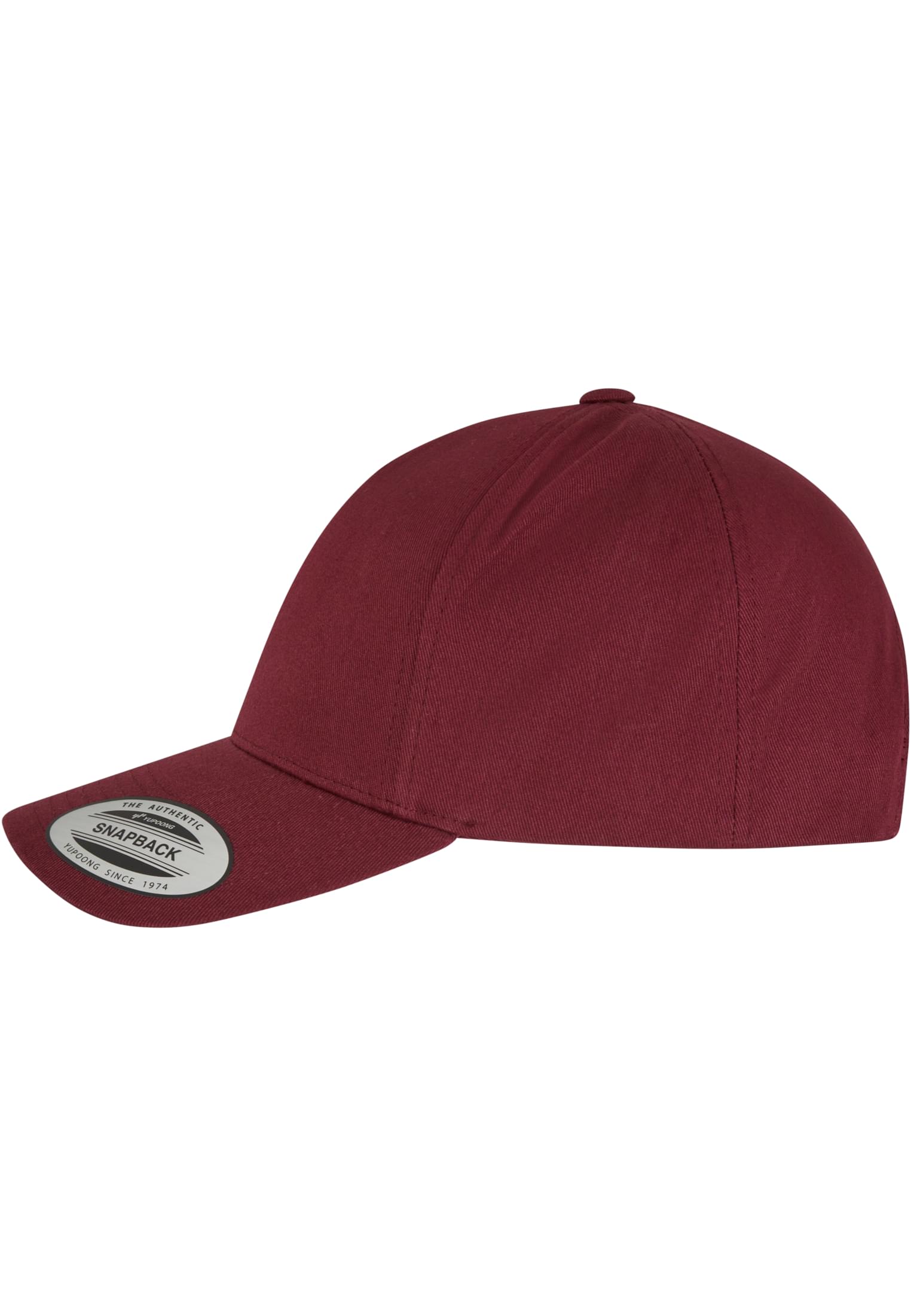 5-Panel Curved Classic Snapback maroon | maroon