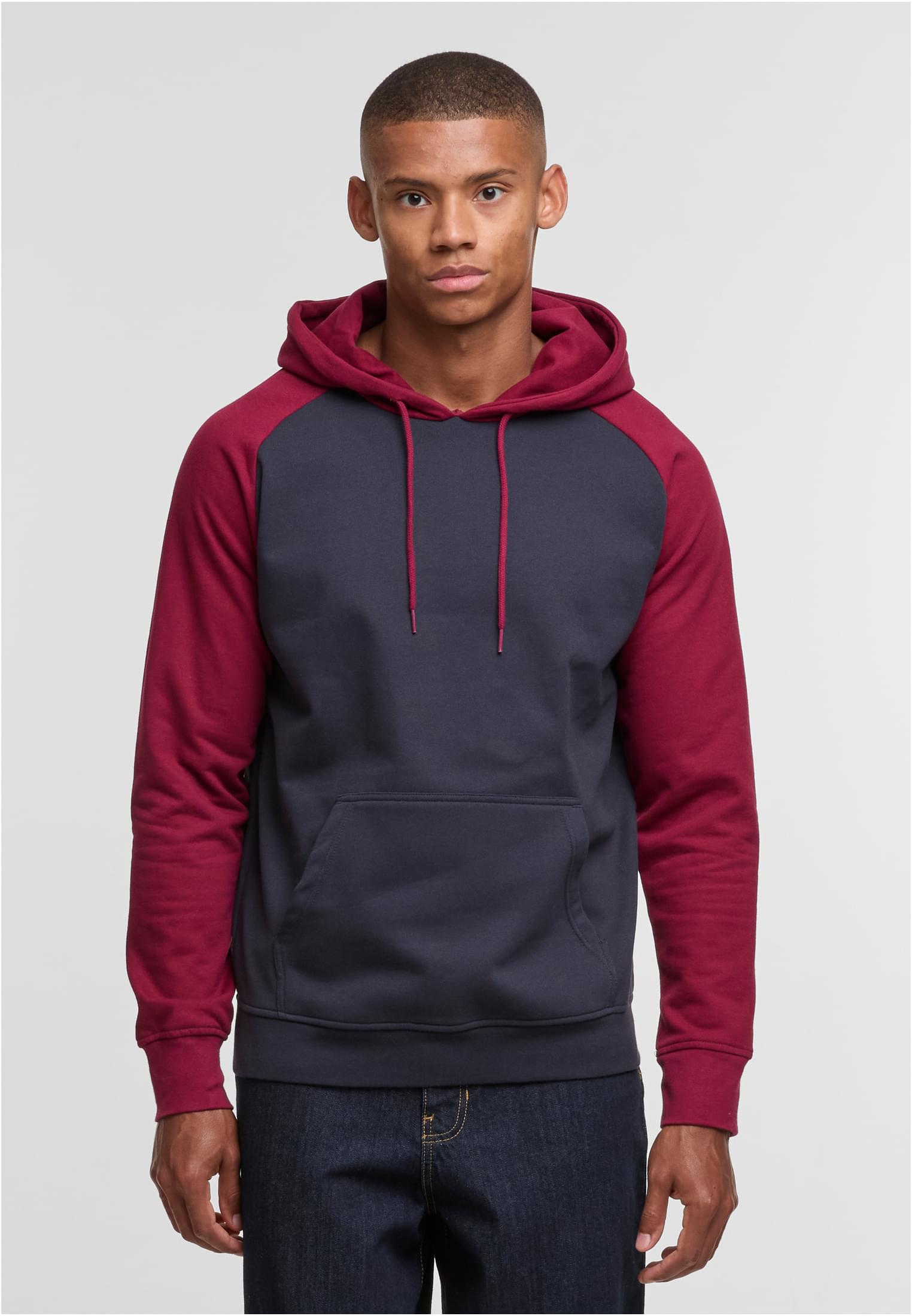 Basic Raglan Hoody nvy/burgundy | nvy/burgundy