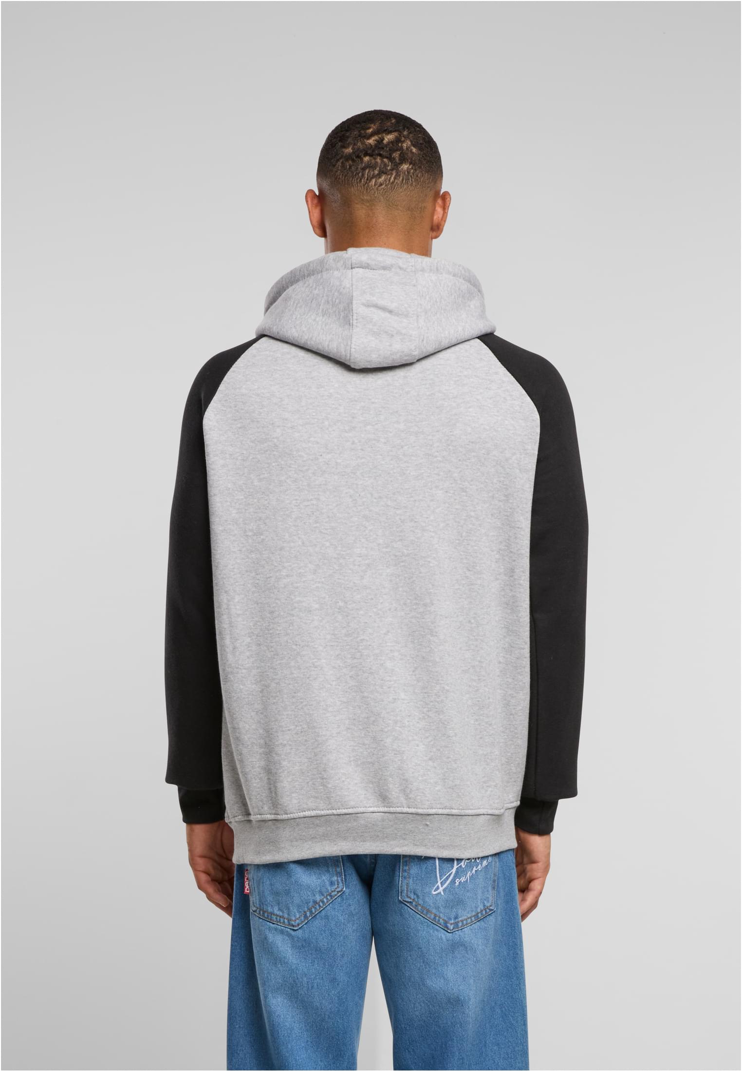 Basic Raglan Hoody h.grey/blk | h.grey/blk