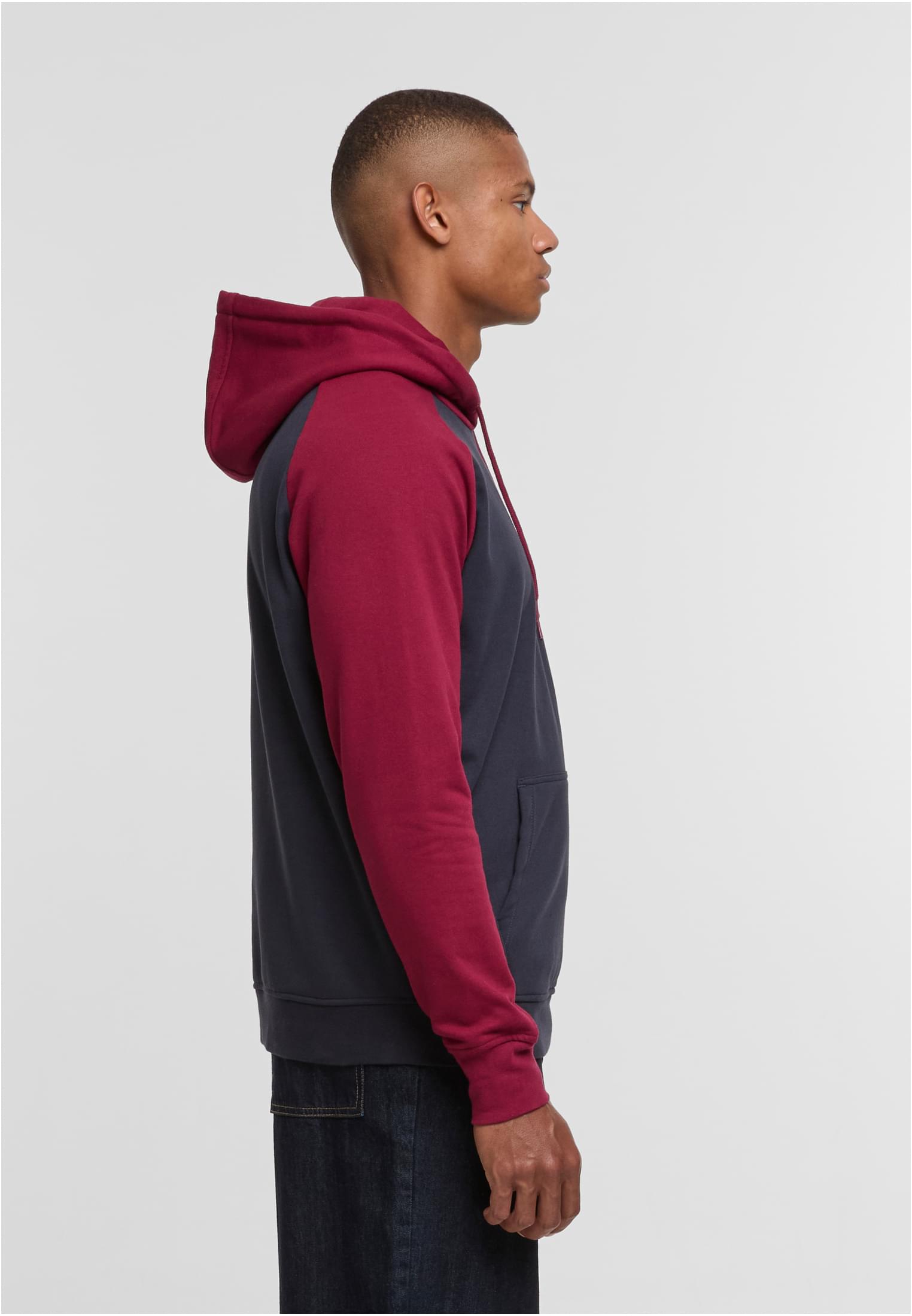 Basic Raglan Hoody nvy/burgundy | nvy/burgundy