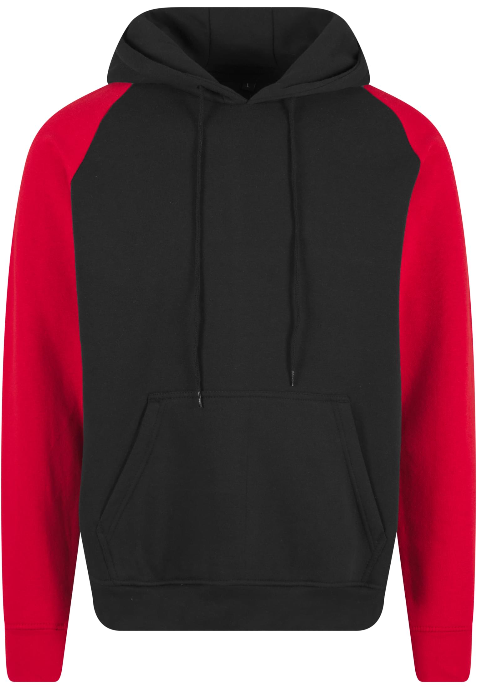 Basic Raglan Hoody black/red 2 | black/red 2