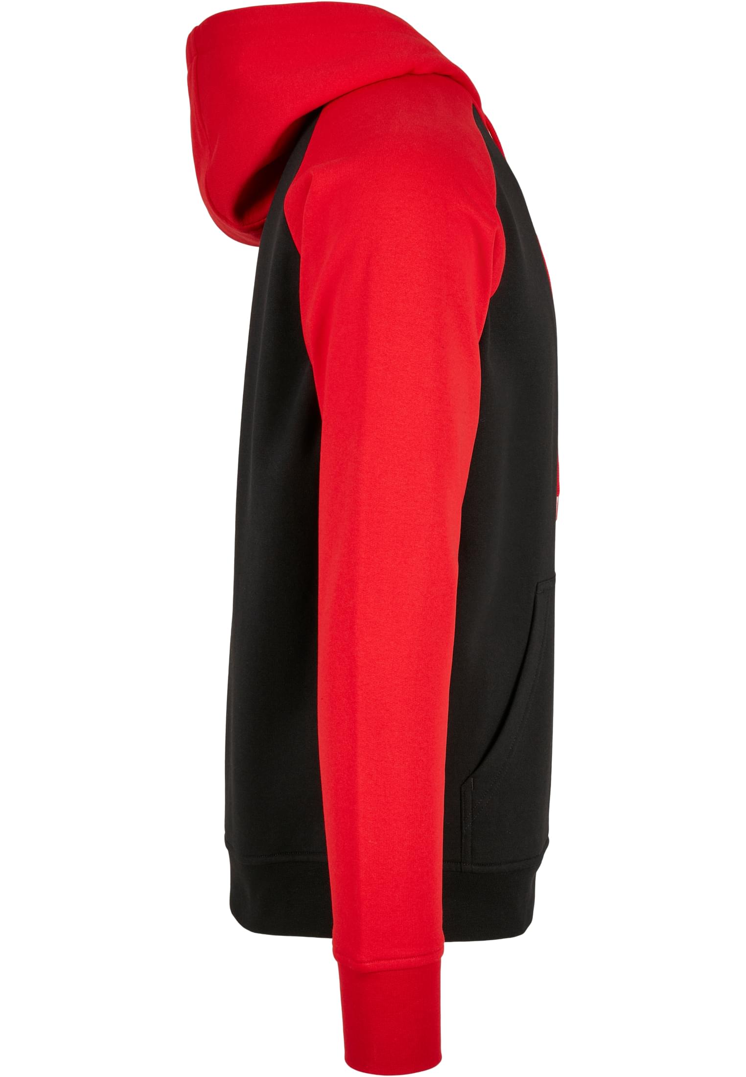Basic Raglan Hoody black/red | black/red