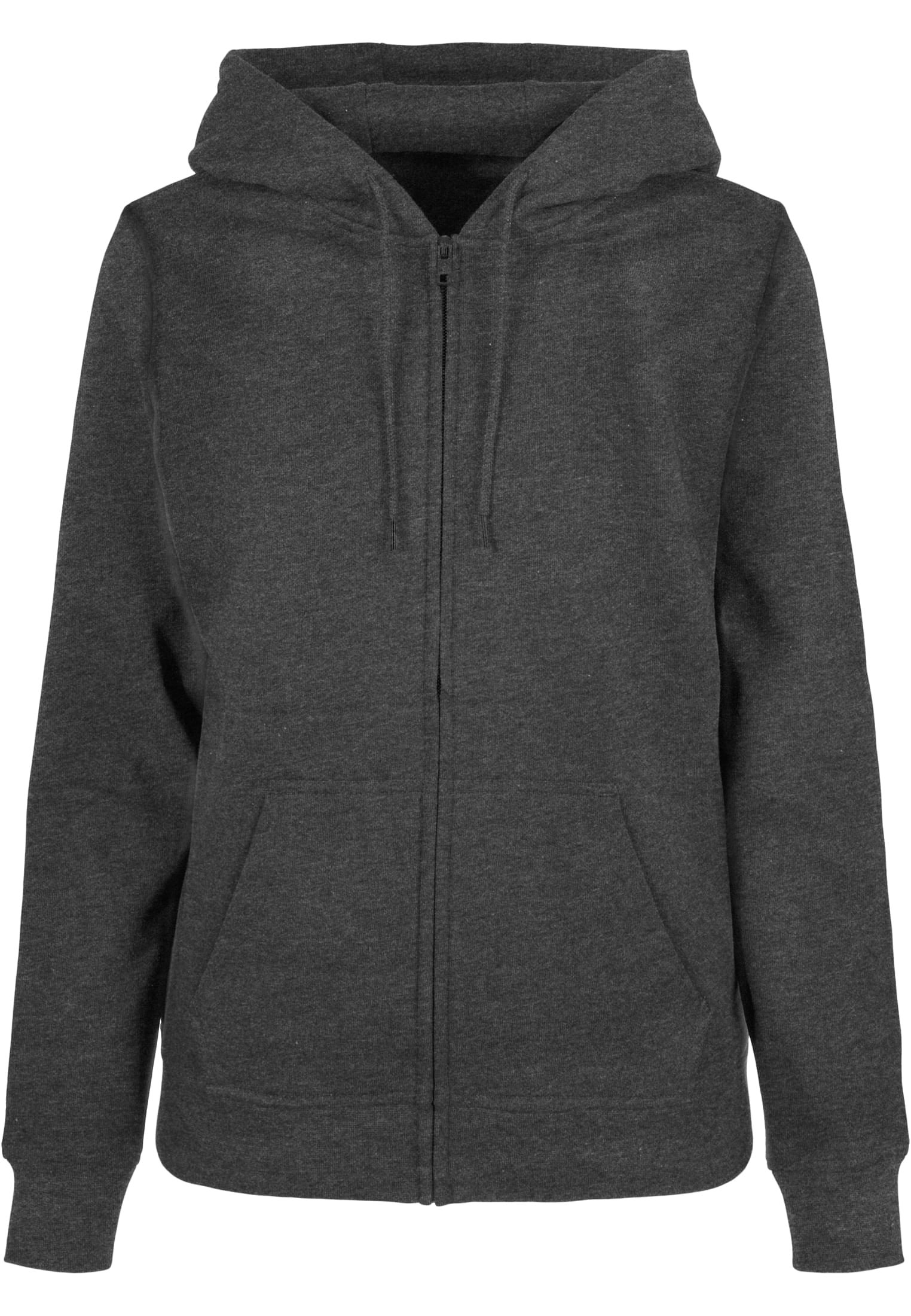 Ladies Basic Zip Hoody charcoal | charcoal