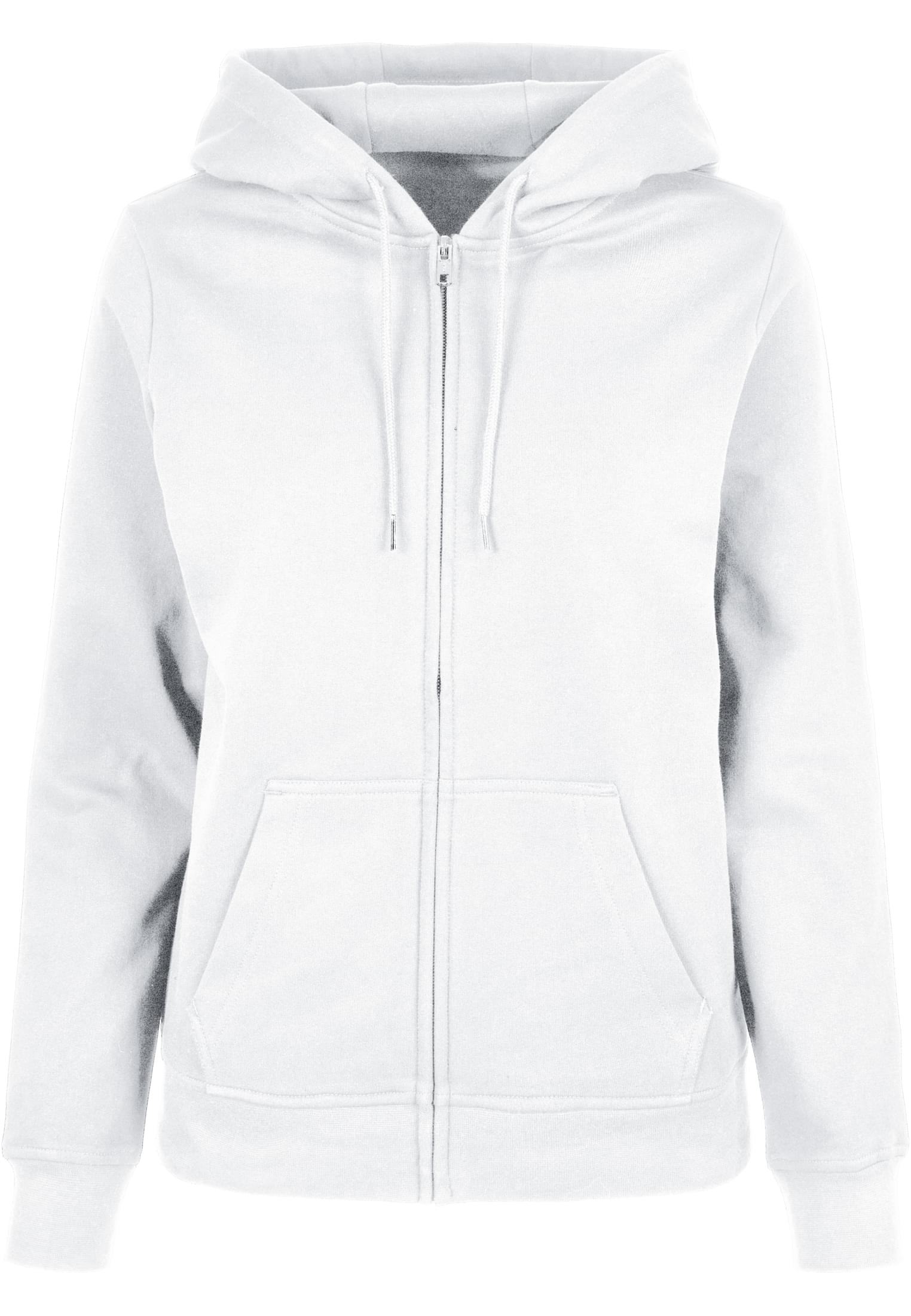 Ladies Basic Zip Hoody white | white