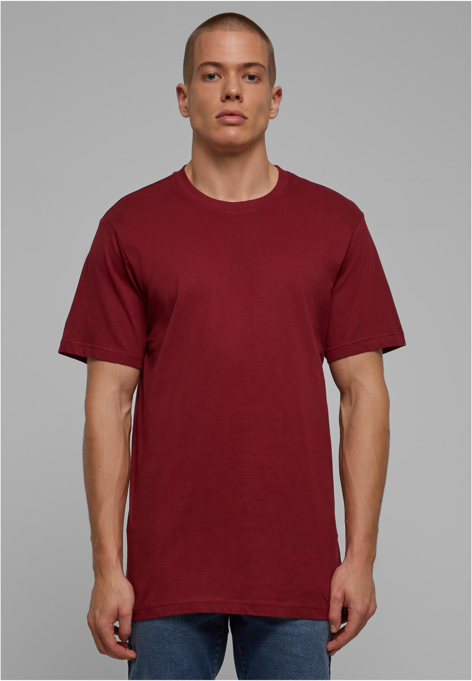 Basic Round Neck T-Shirt burgundy | burgundy