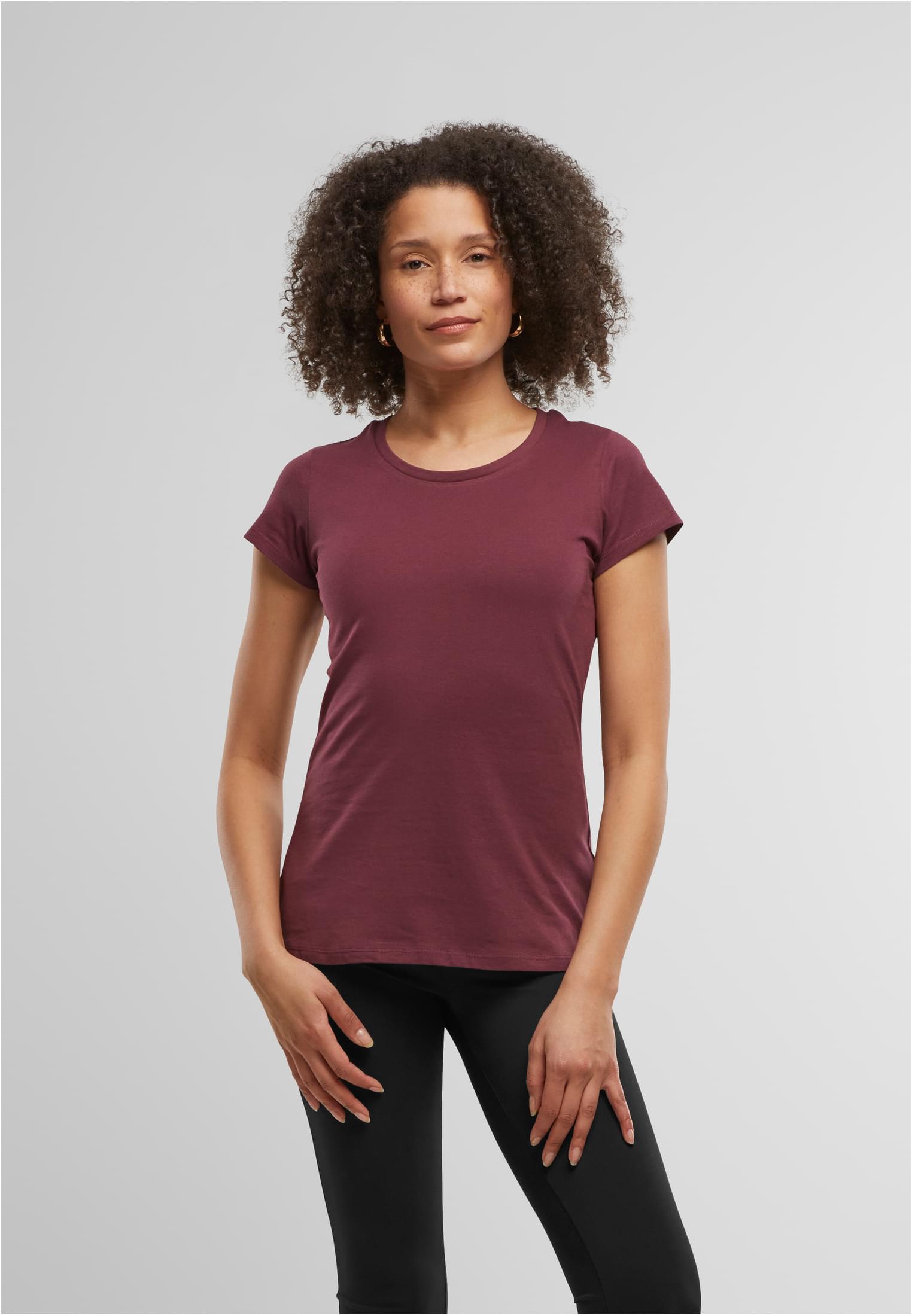 Ladies Basic Tee burgundy | burgundy
