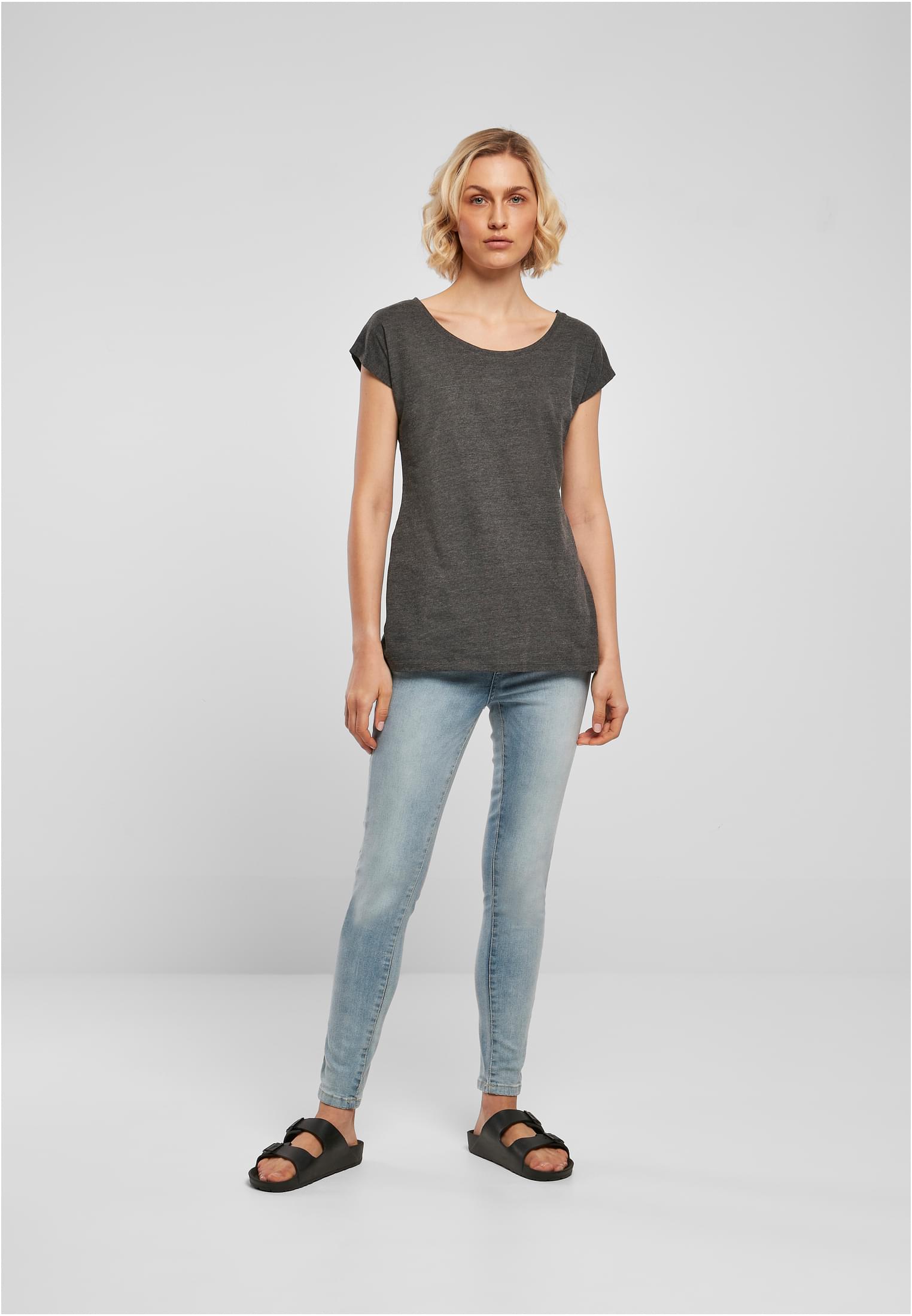 Ladies Wide Neck Tee charcoal | charcoal
