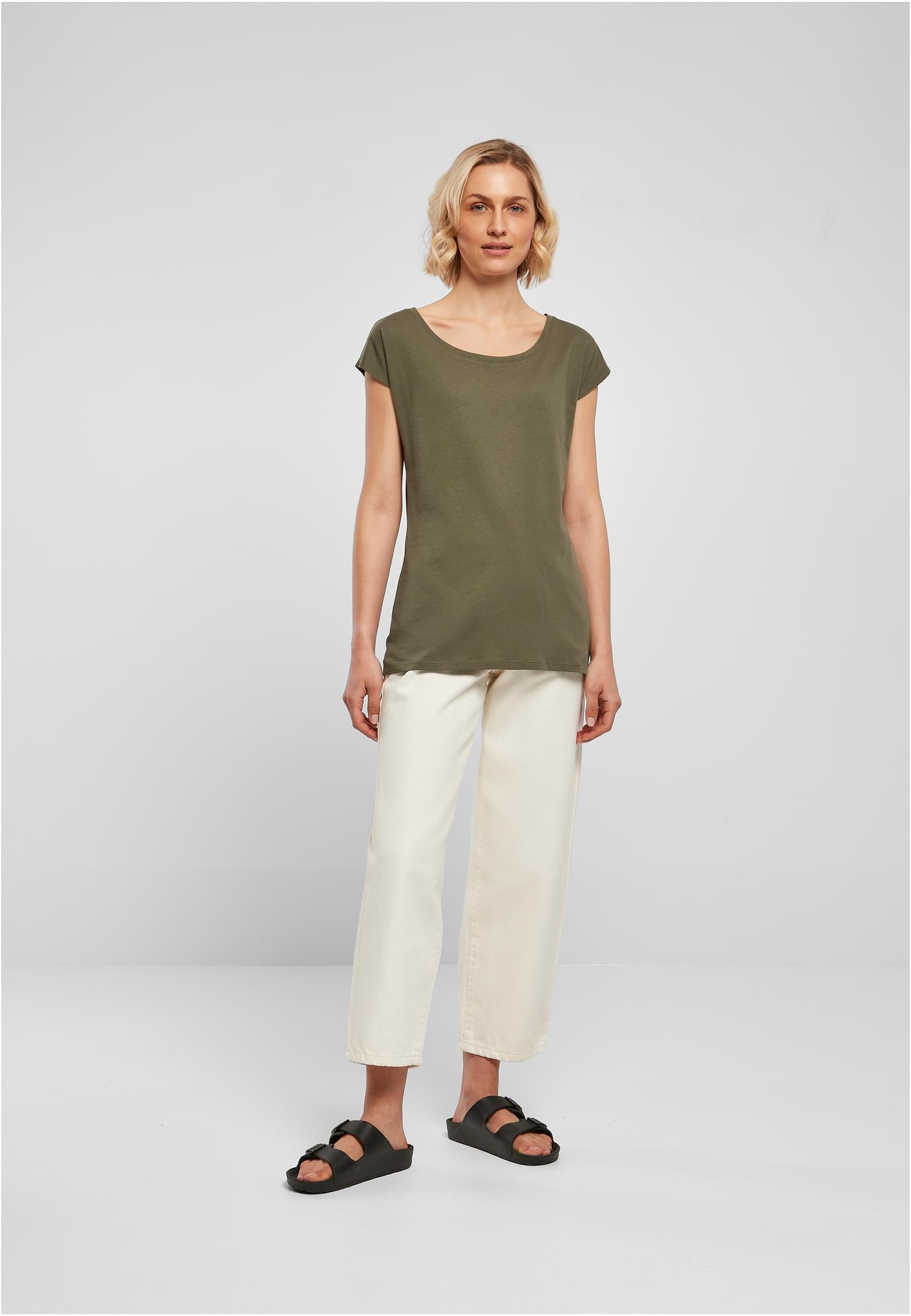 Ladies Wide Neck Tee olive | olive
