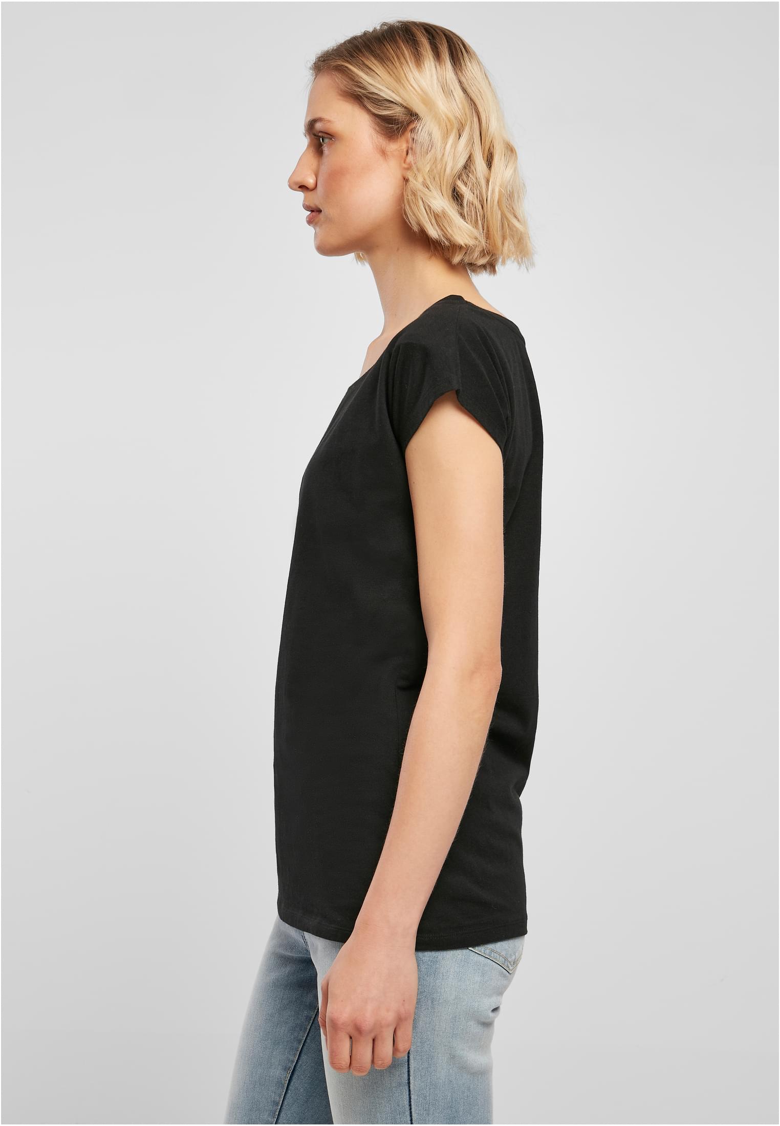 Ladies Wide Neck Tee black | black