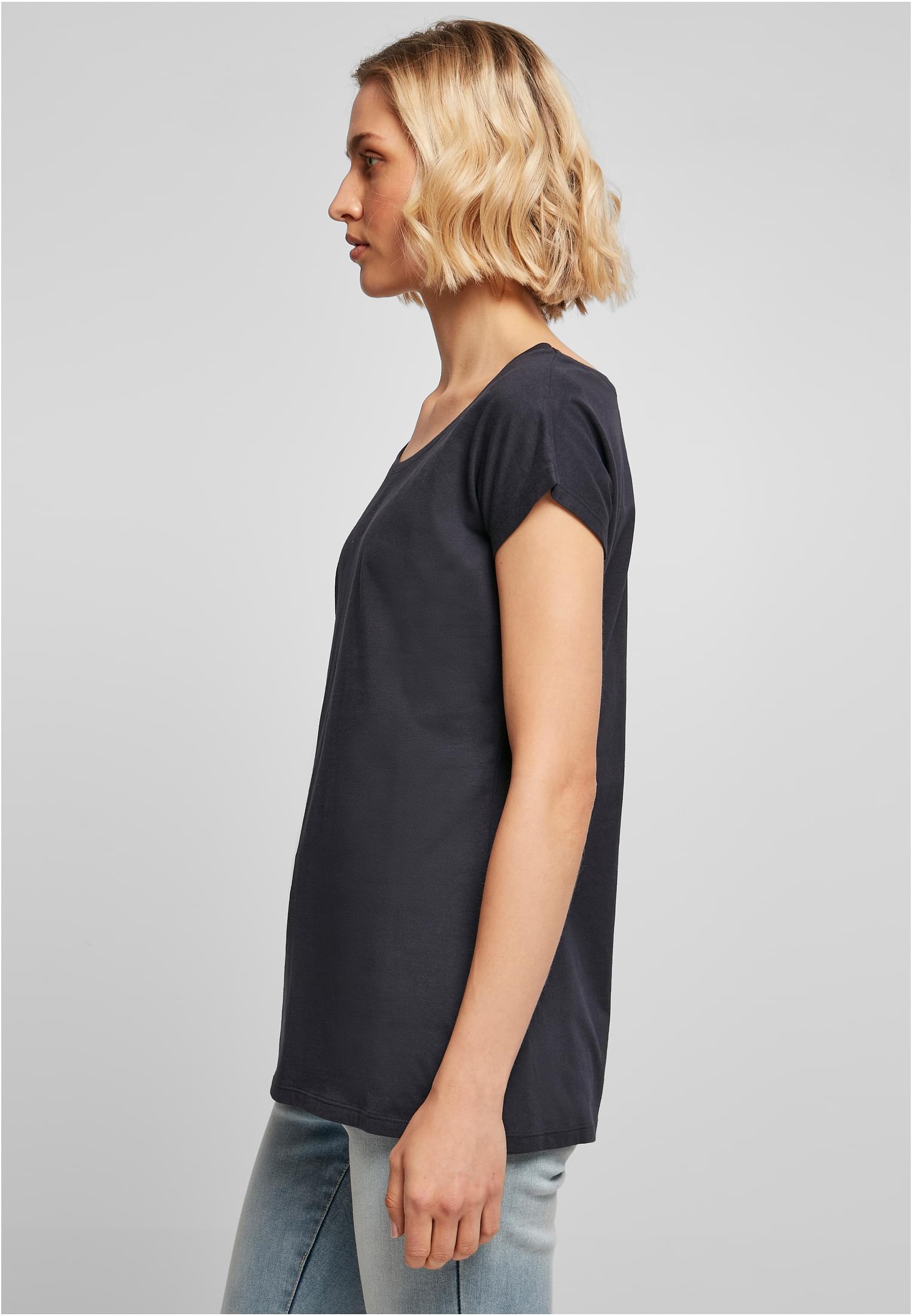Ladies Wide Neck Tee navy | navy