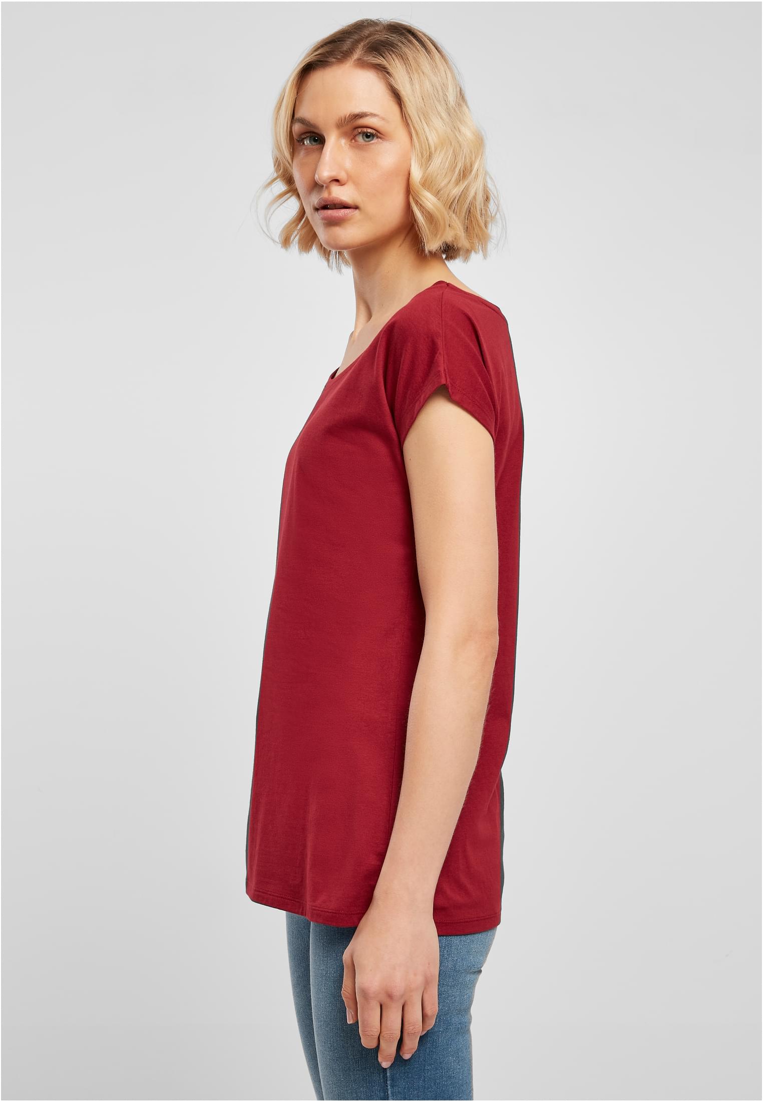Ladies Wide Neck Tee burgundy | burgundy