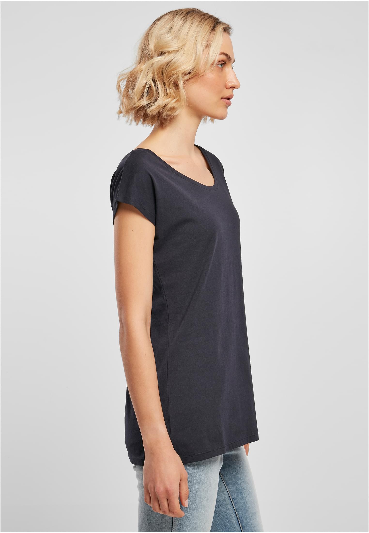 Ladies Wide Neck Tee navy | navy