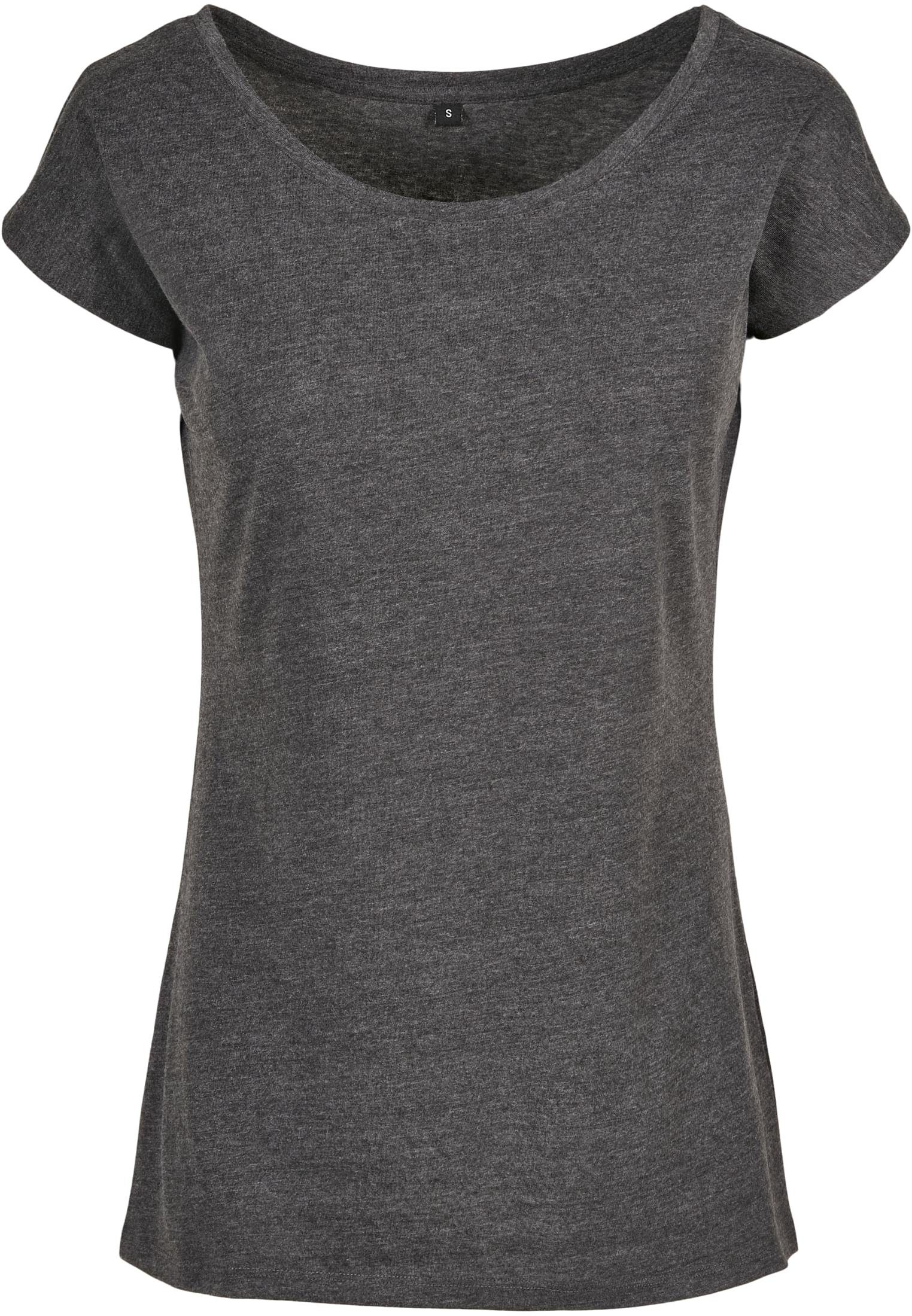 Ladies Wide Neck Tee charcoal | charcoal