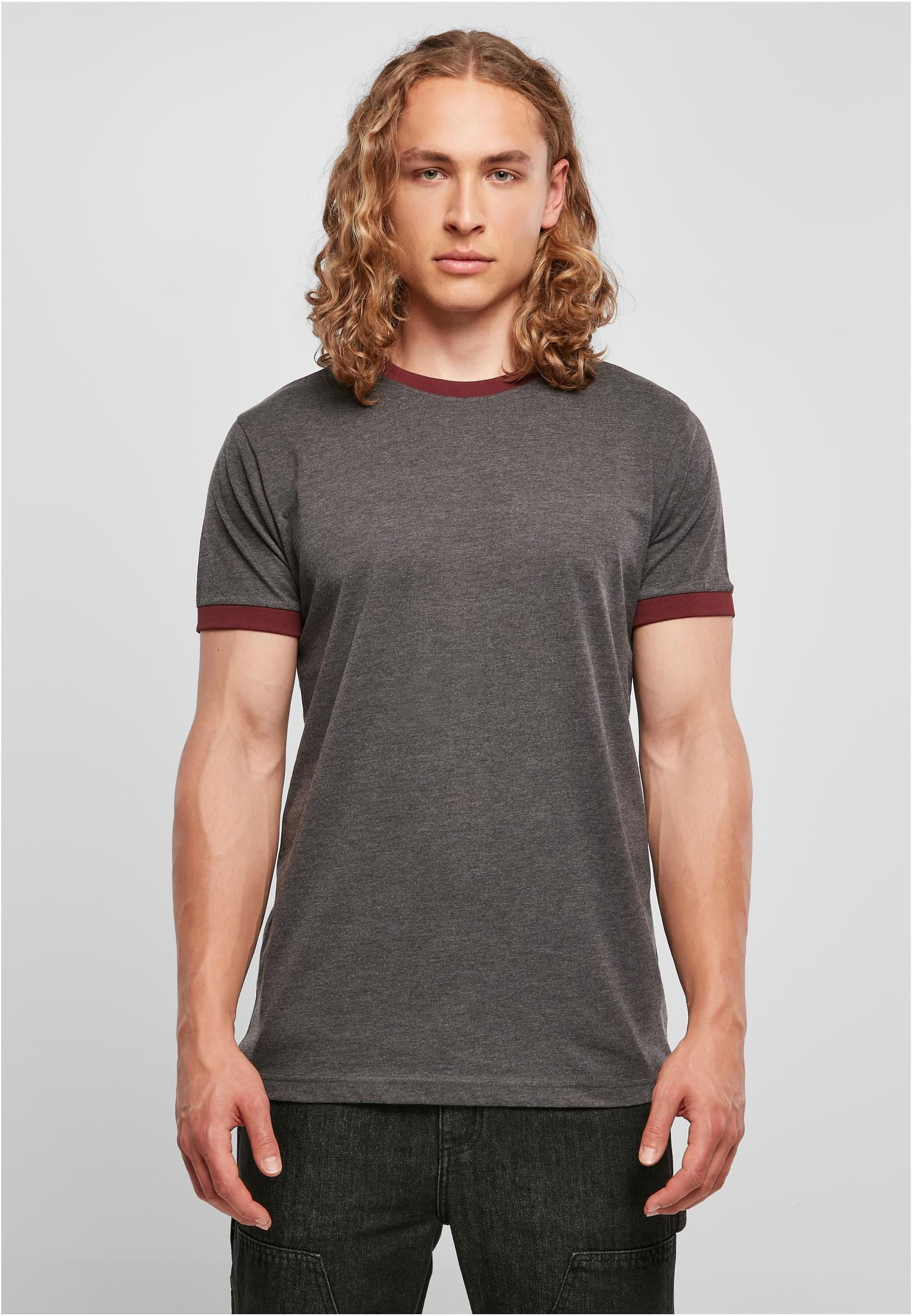 Ringer Tee charcoal/cherry | charcoal/cherry